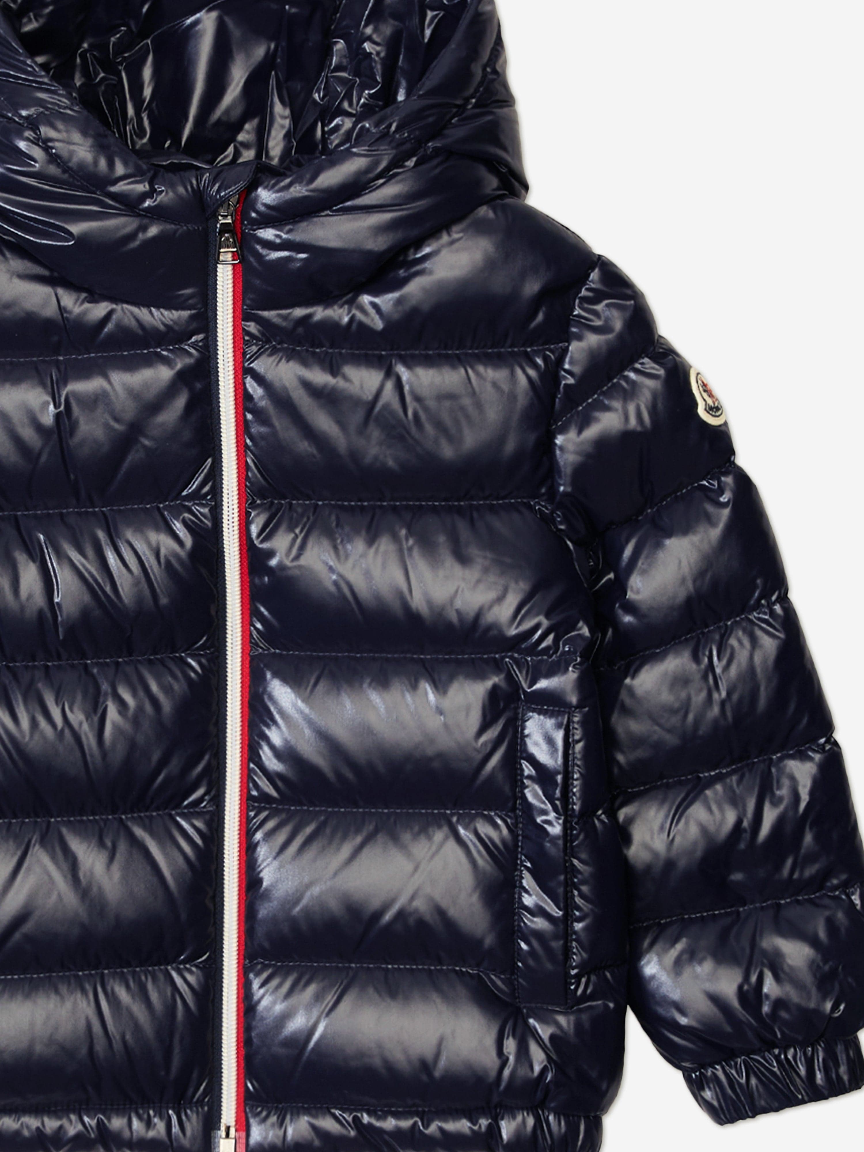 Moncler Enfant Kids Down Padded New Aubert Jacket in Navy