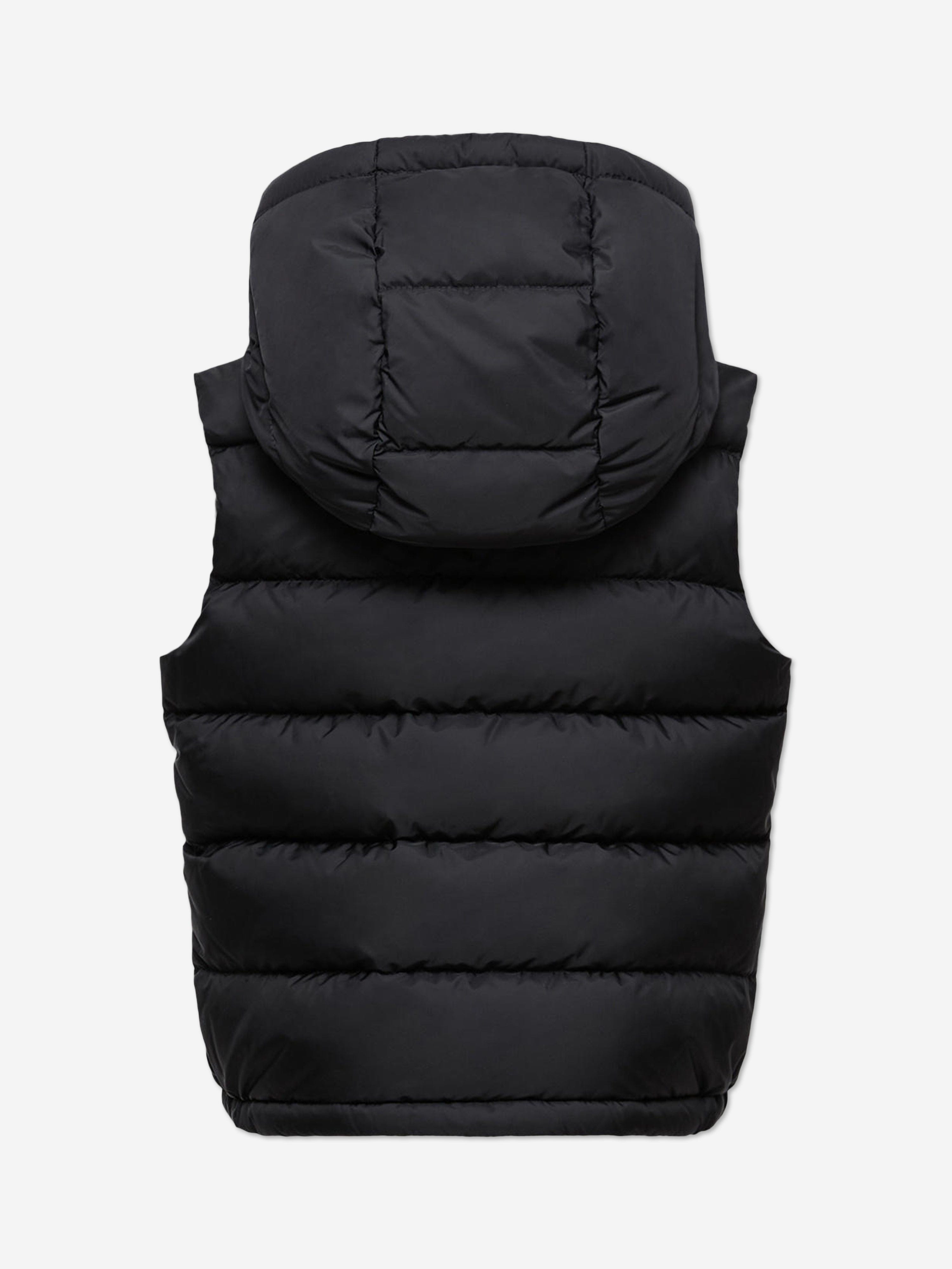 Moncler Enfant Kids Down Padded Fudo Gilet in Black | Childsplay