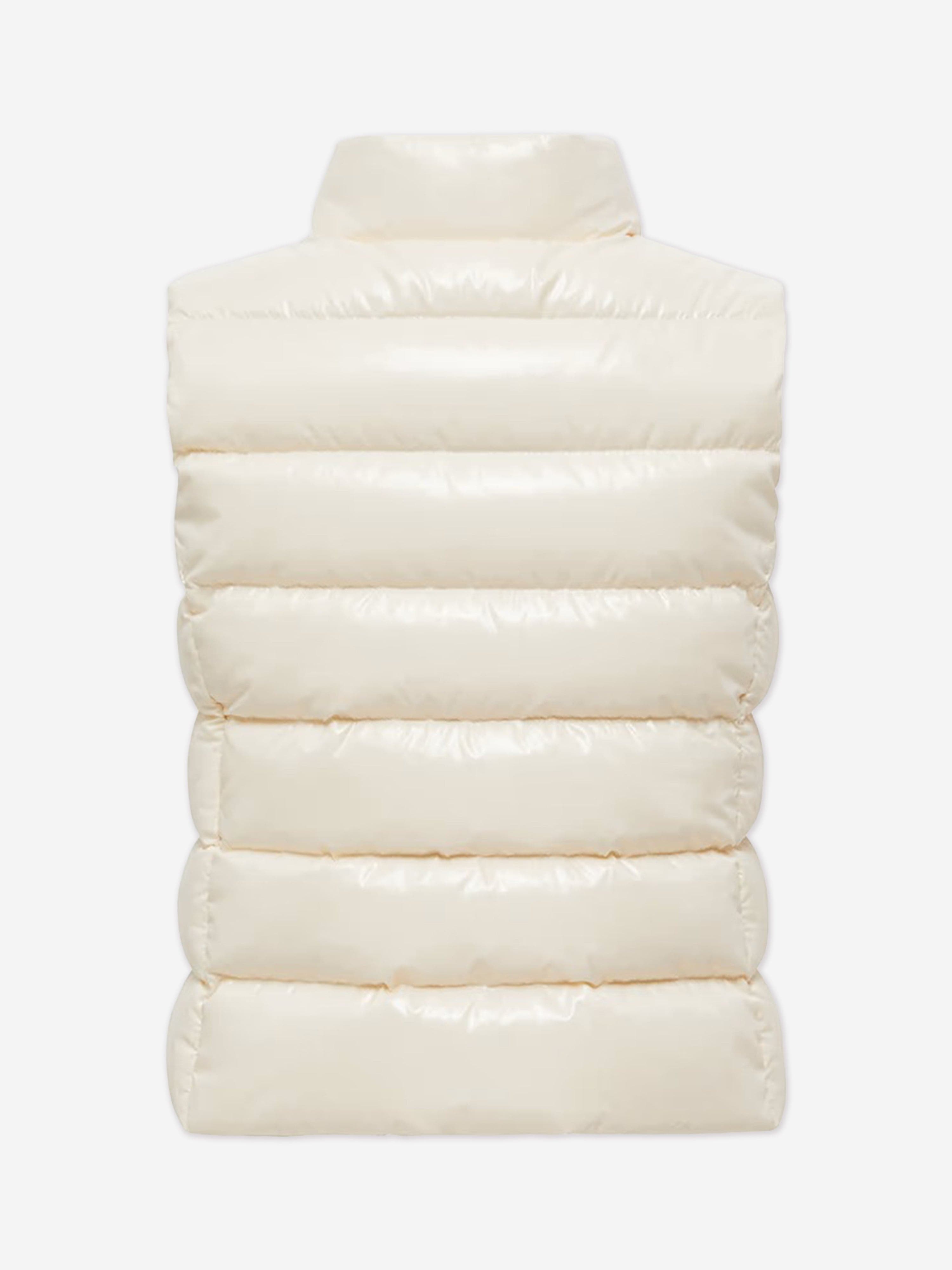 Moncler Enfant Girls Down Padded Ghany Gilet in Ivory | Childsplay