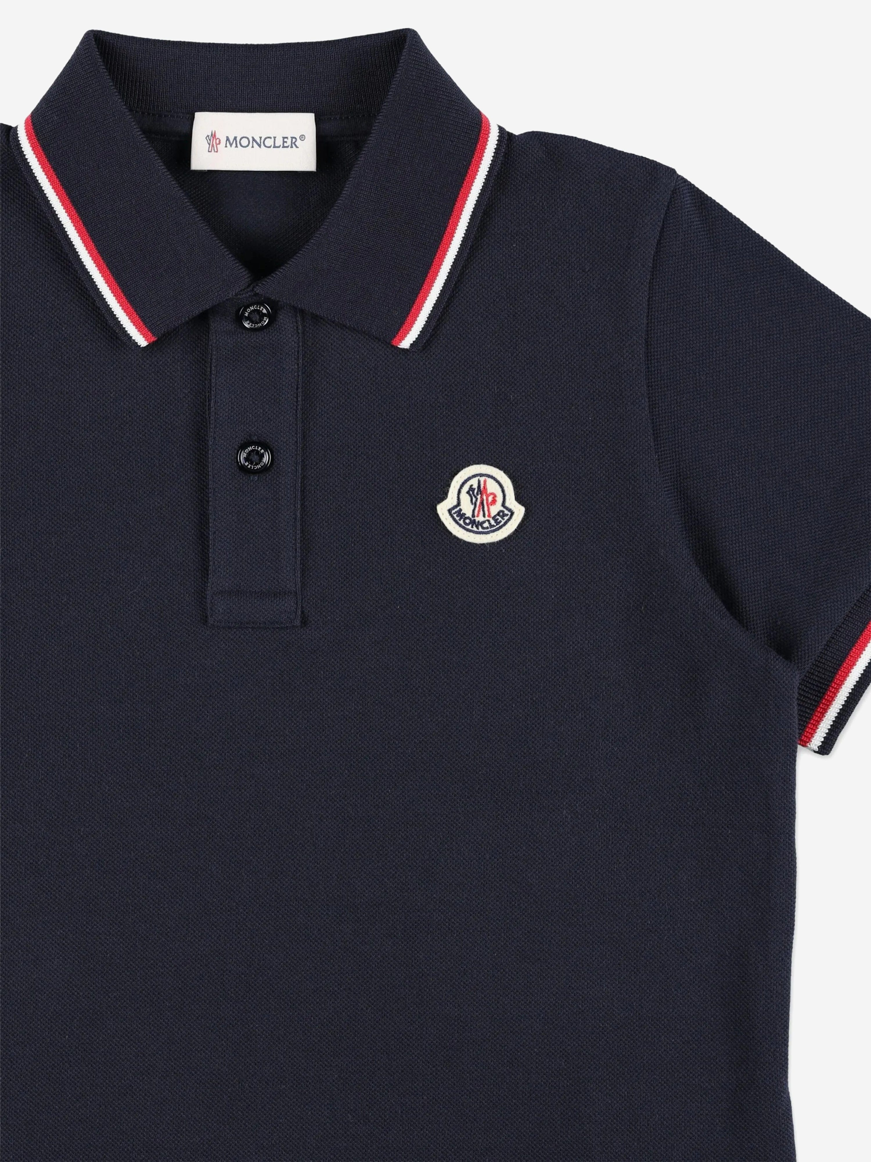 Moncler Enfant Boys Logo Polo Shirt in Navy | Childsplay Clothing