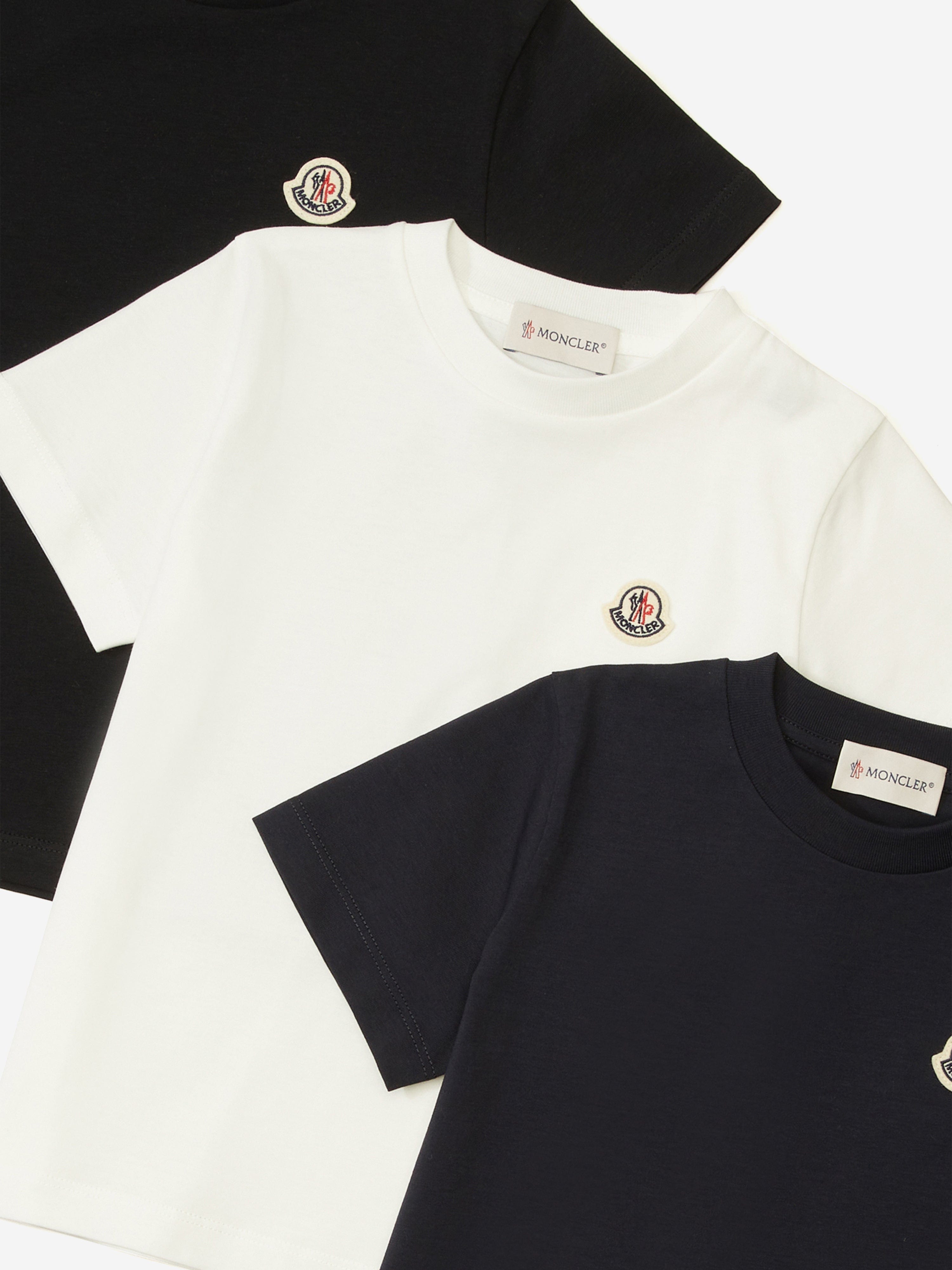 Moncler Enfant Boys 3 Pack T-Shirt Set in Black | Childsplay Clothing
