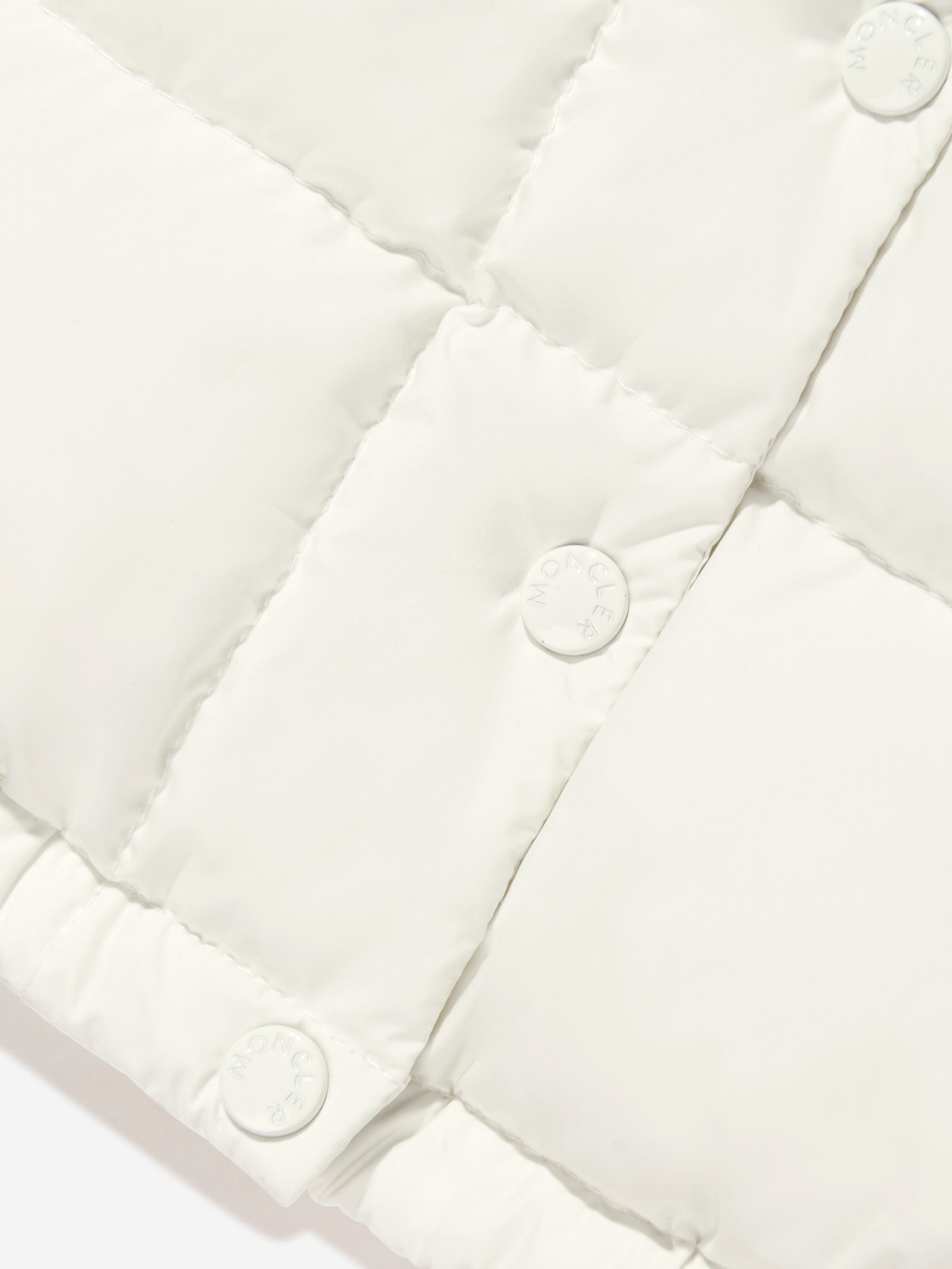 Moncler Enfant Baby Girls Laurie Down Padded Jacket in Ivory