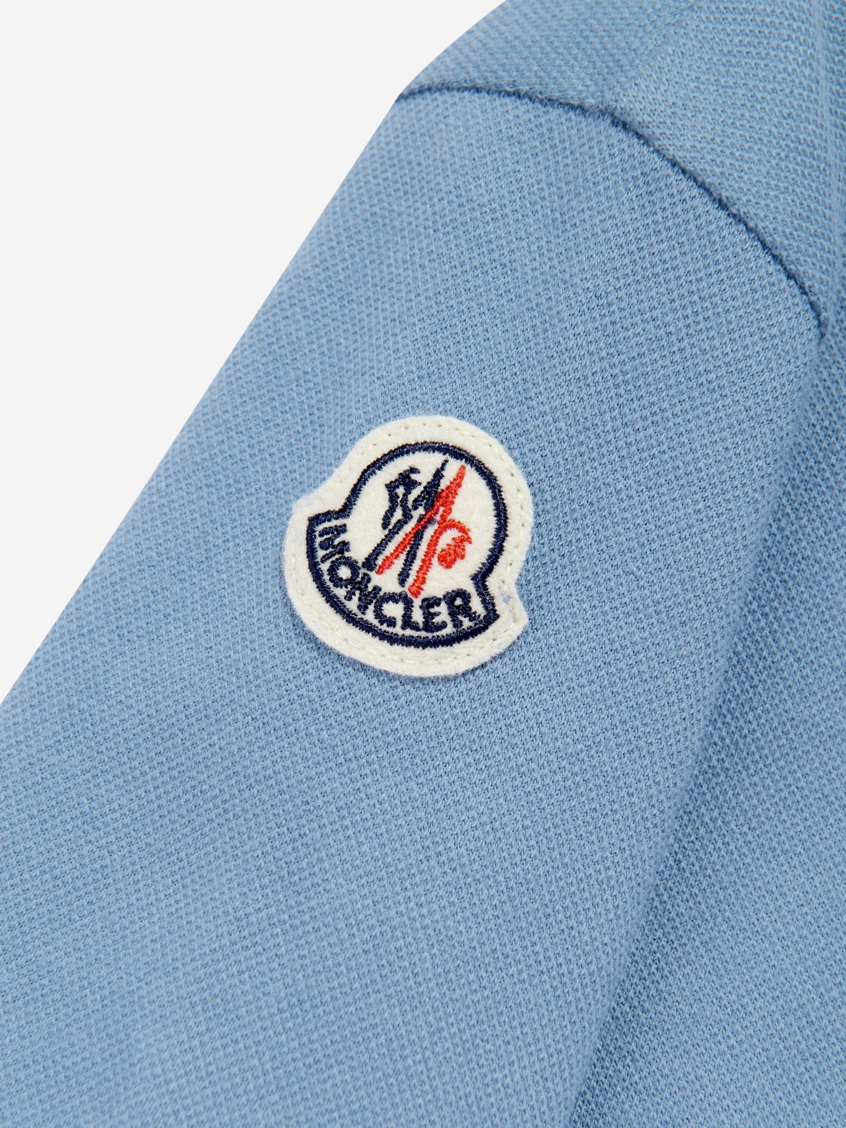 Baby Boys Long Sleeve Bear Polo Shirt in Blue