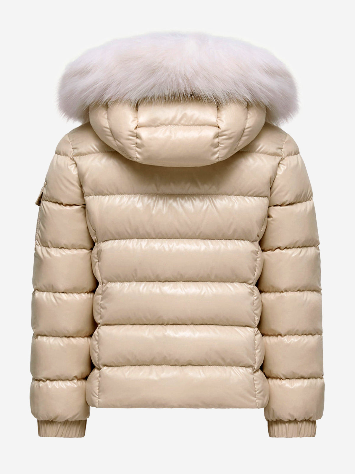 Moncler Enfant Girls Badyf Down Padded Jacket in Beige 