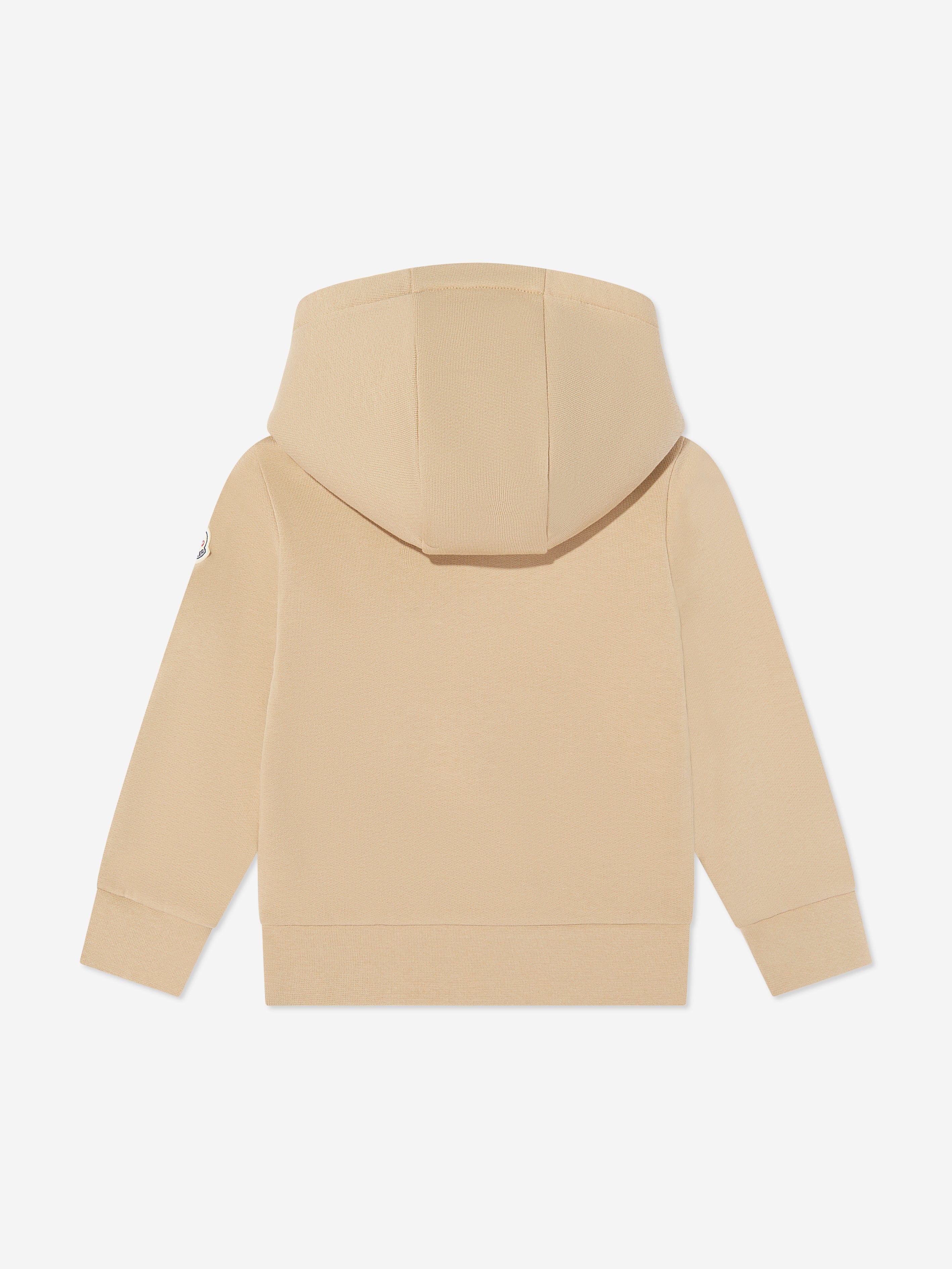 Moncler Enfant Boys Logo Hoodie in Beige | Childsplay Clothing