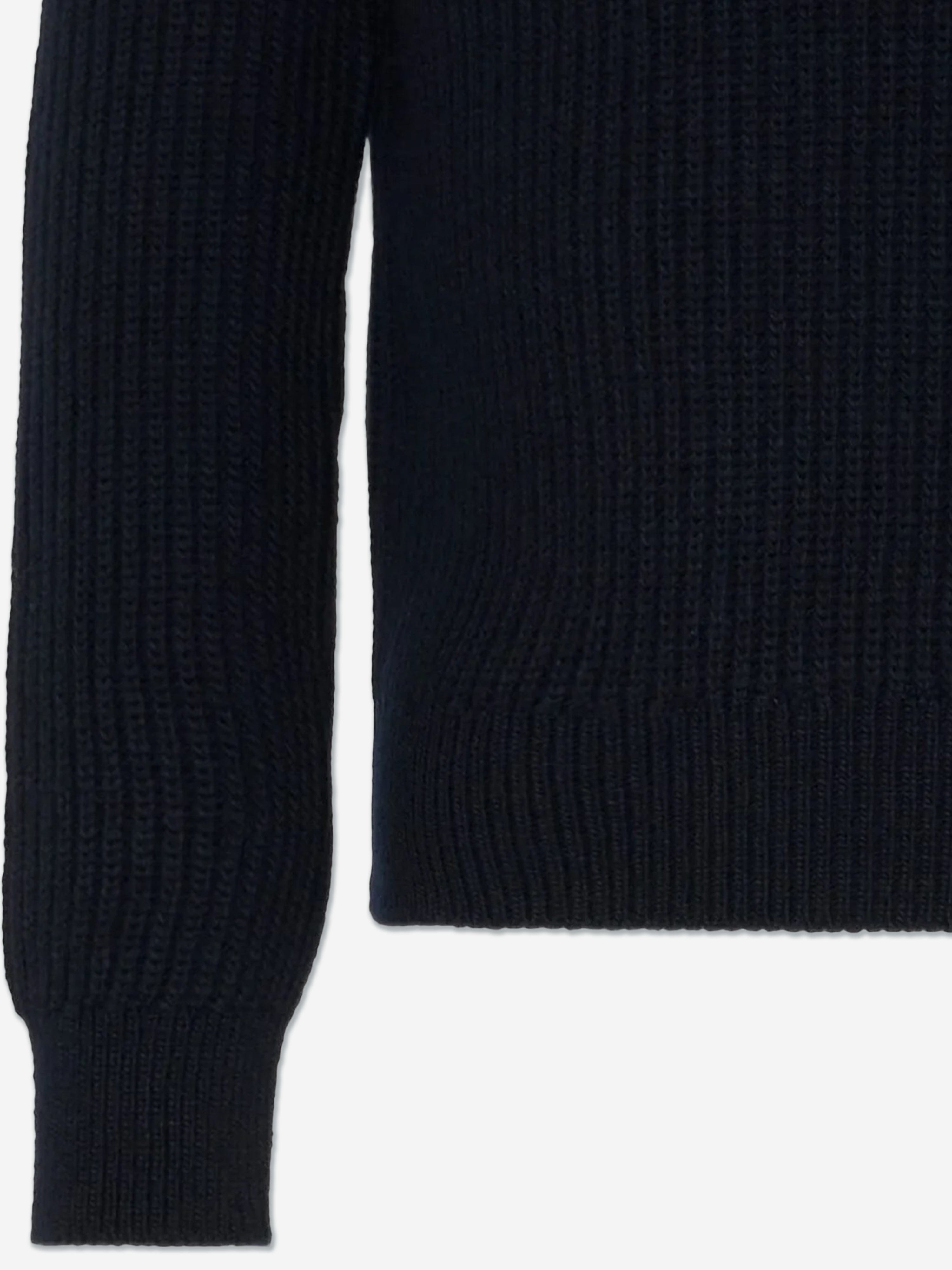 Moncler Enfant Boys Wool Logo Pocket Jumper in Navy | Childsplay