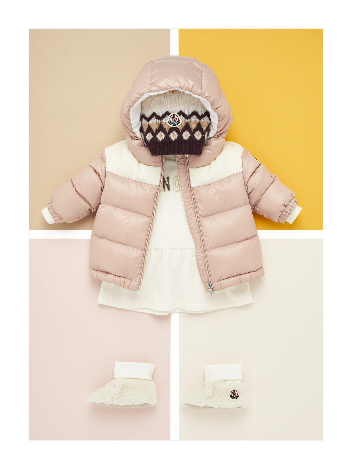 Moncler Enfant Baby Girls Down Padded Lakisha Jacket in Pink 