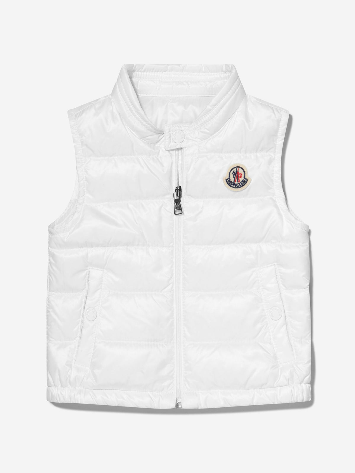 Moncler Enfant Baby Down Padded New Amaury Gilet in White | Childsplay ...