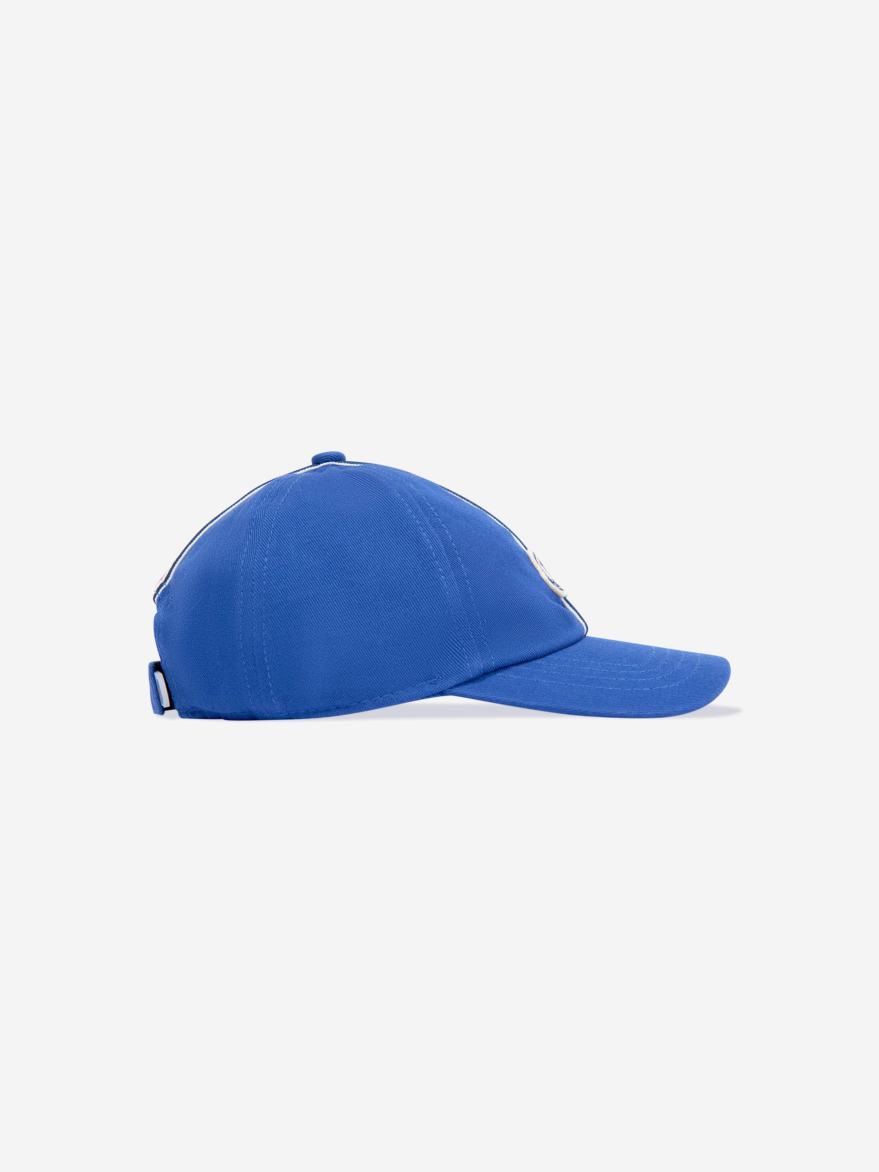 Moncler Enfant Boys Logo Baseball Cap in Blue | Childsplay Clothing