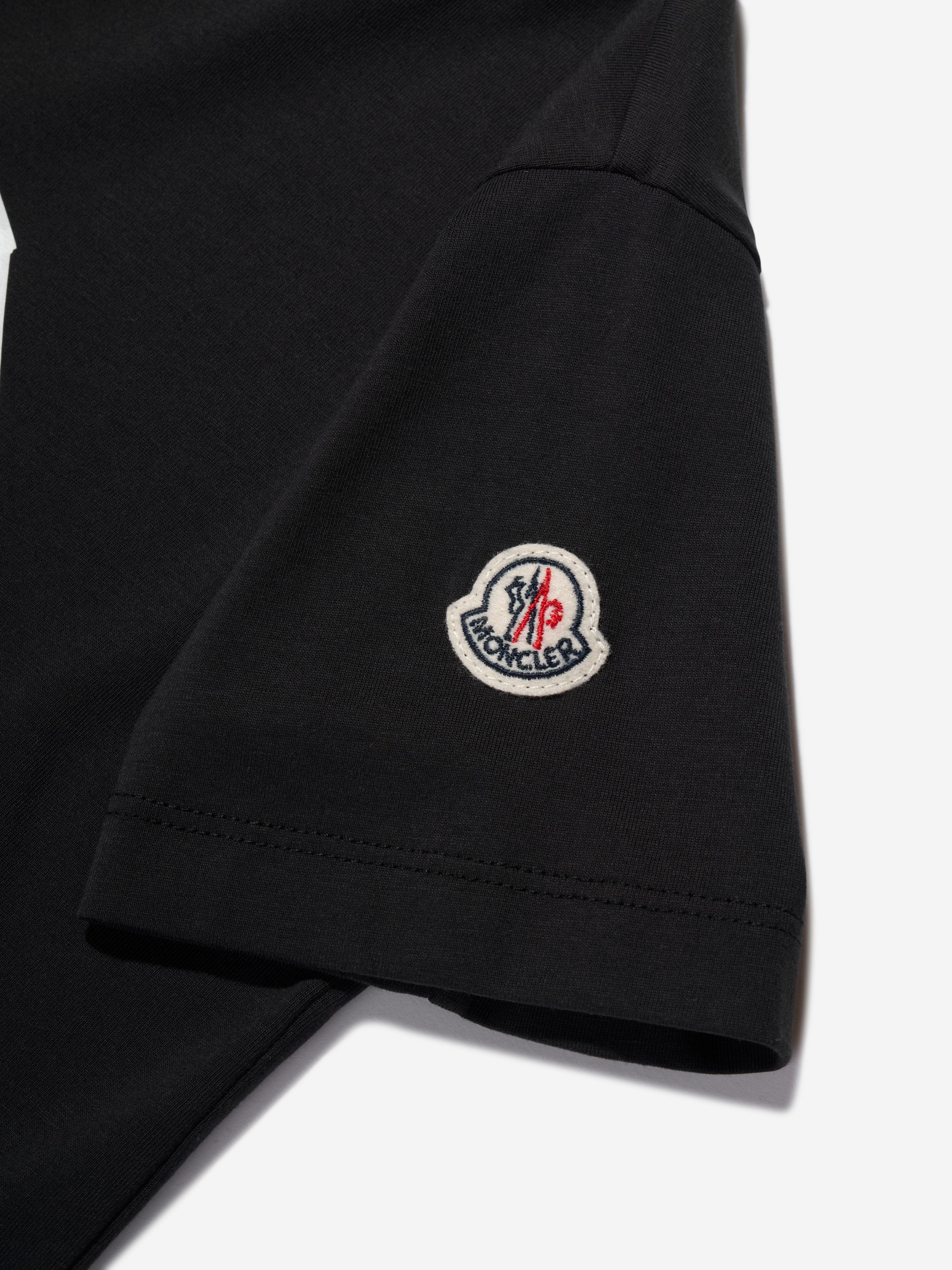 Moncler Enfant Boys Logo t-Shirt in Black | Childsplay Clothing