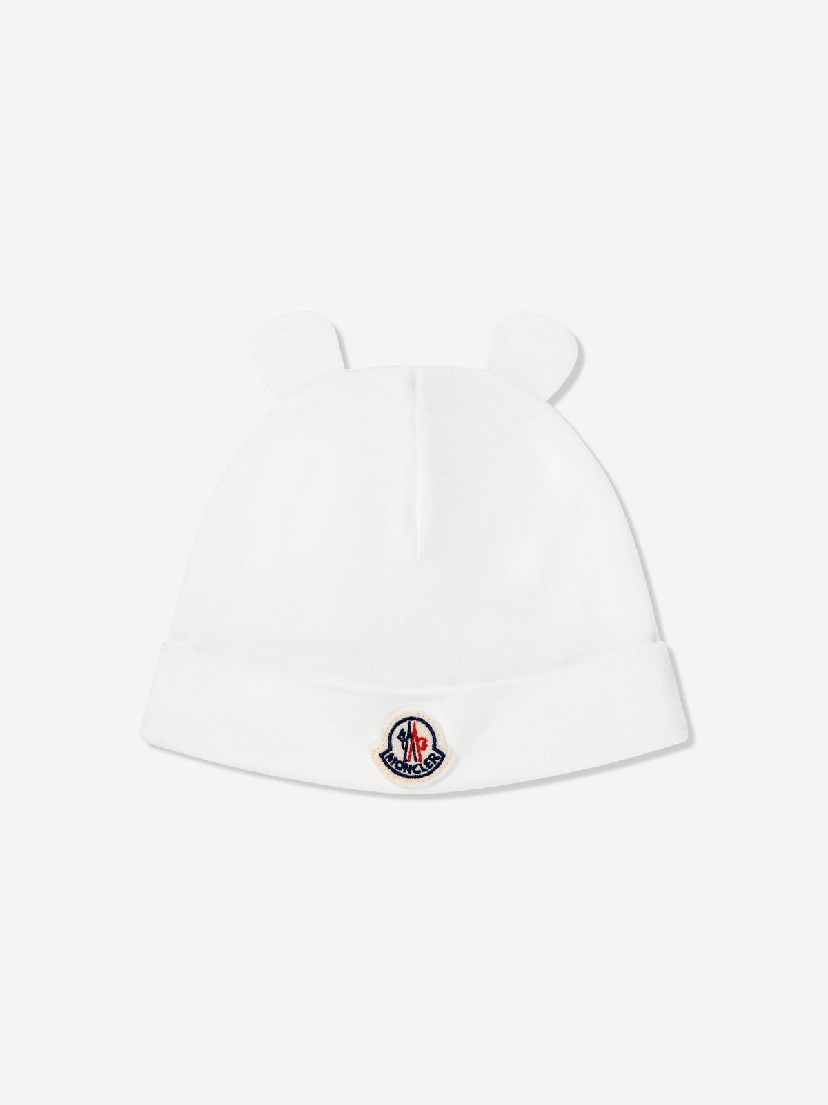 Moncler Enfant Baby Hat and Bib Set in Ivory | Childsplay Clothing