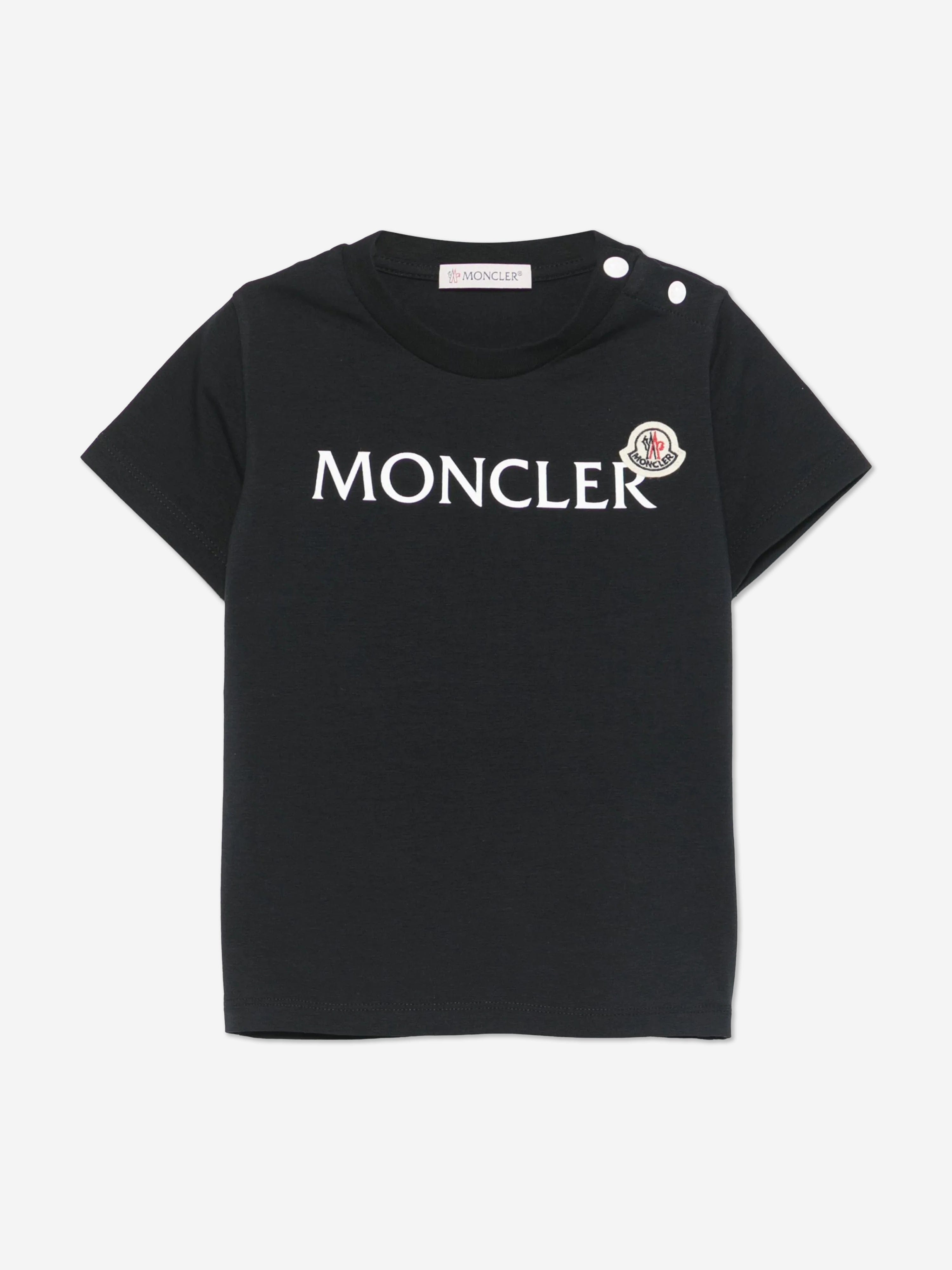 Moncler Enfant Baby Boys Logo T-Shirt in Navy | Childsplay Clothing