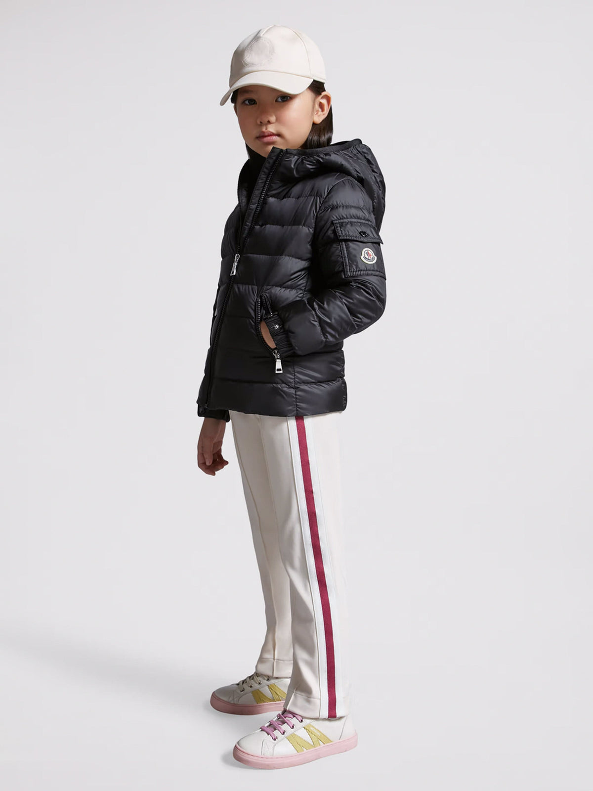 Moncler Enfant Girls Down Padded Gles Jacket in Black | Childsplay 