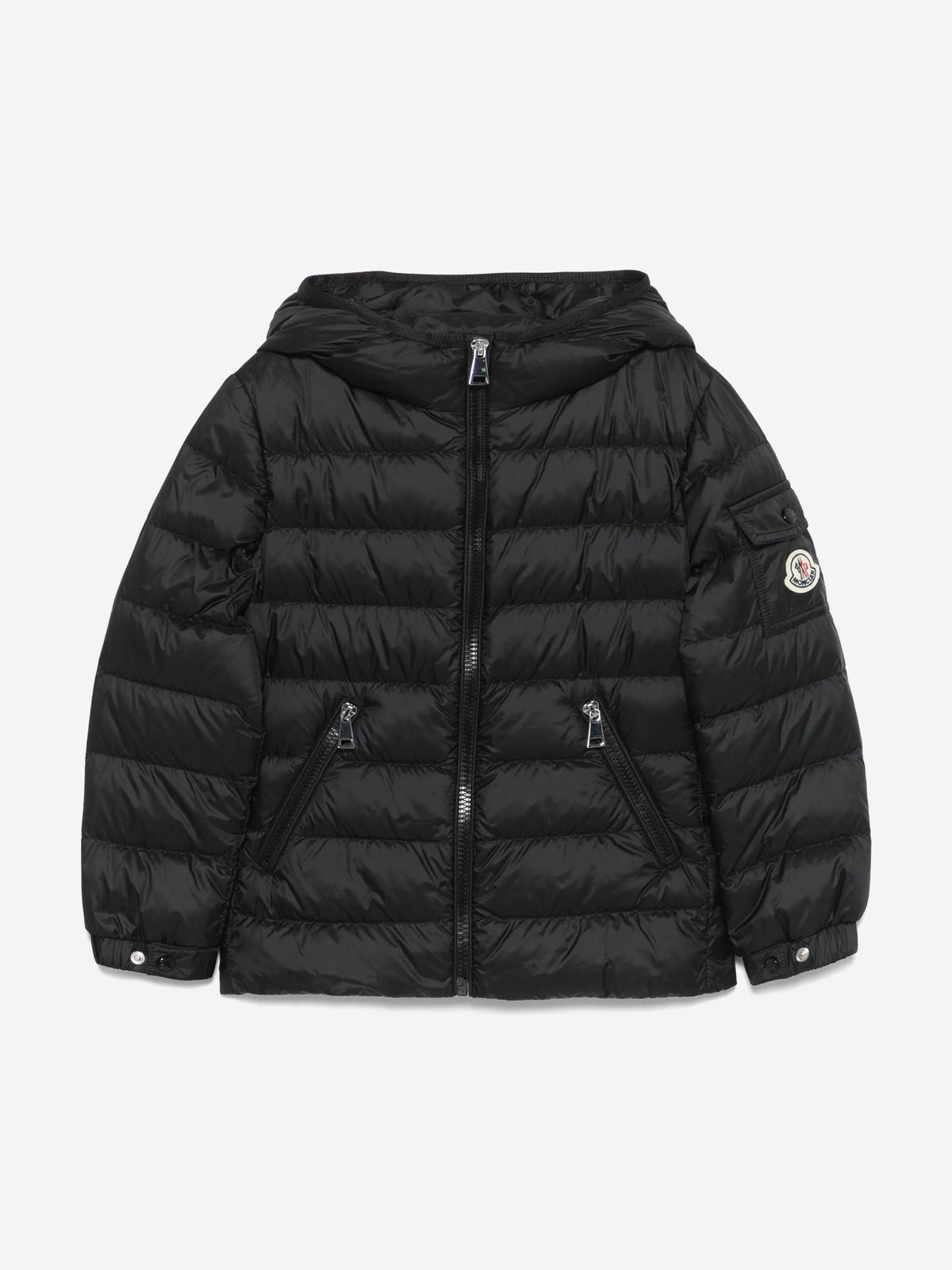 Moncler Enfant Girls Down Padded Gles Jacket in Black | Childsplay 
