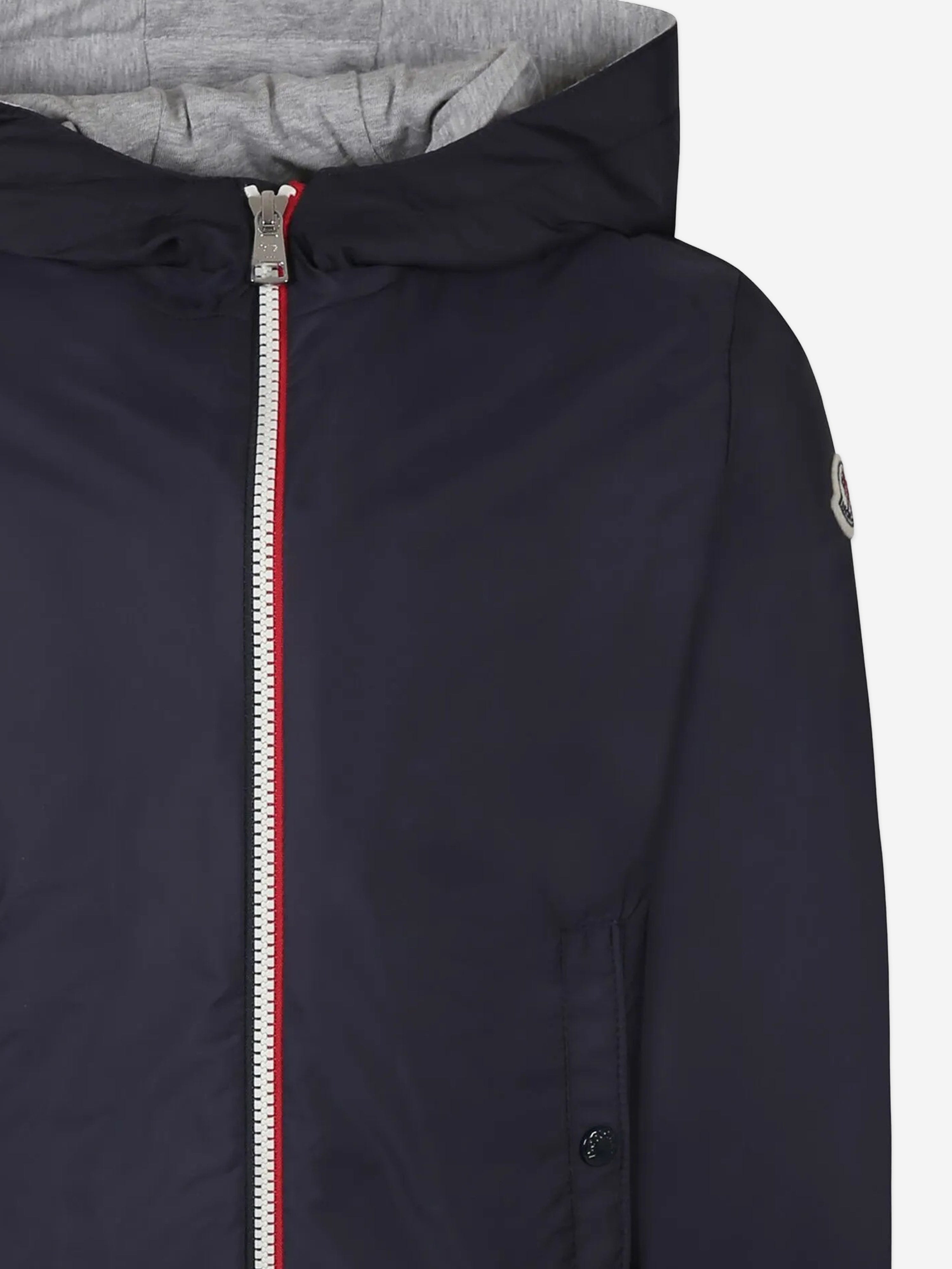 MONCLER kidsフード付きネイビージャケット Moncler Enfant Moncler Enfant Boys Granduc Zip Up Jacket in