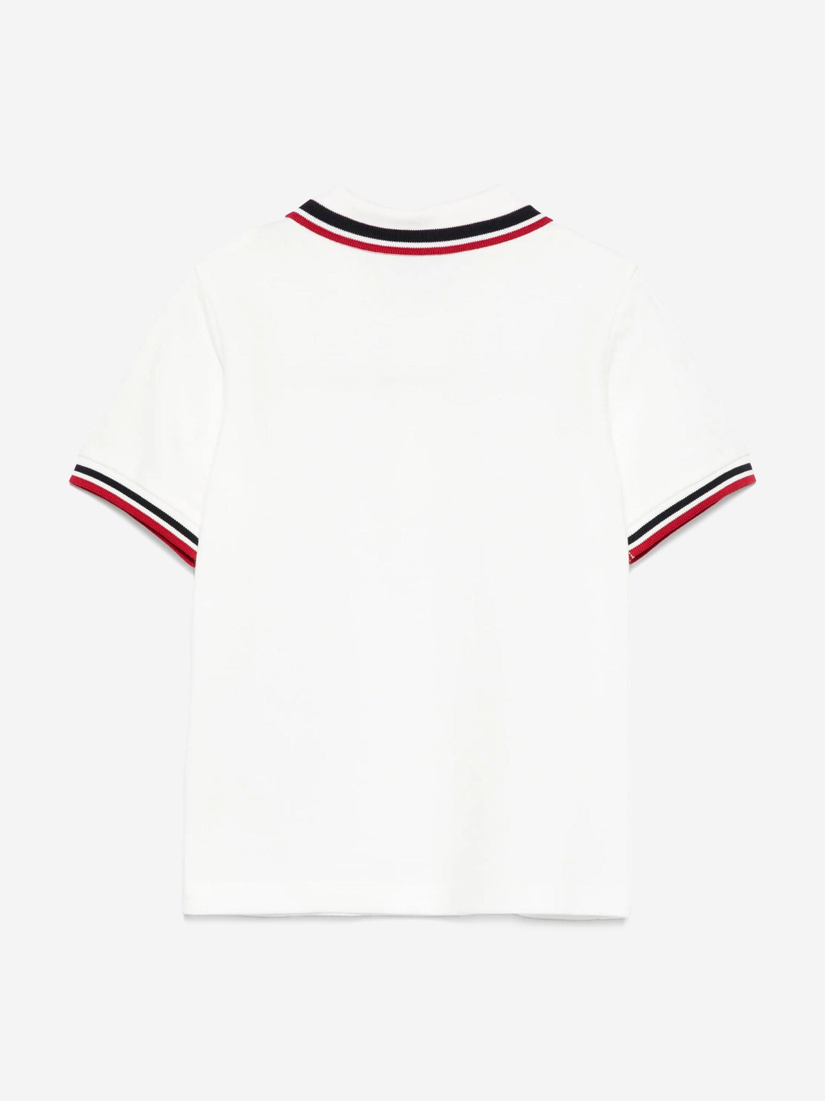 Moncler Enfant Boys Logo Polo Shirt in White | Childsplay Clothing