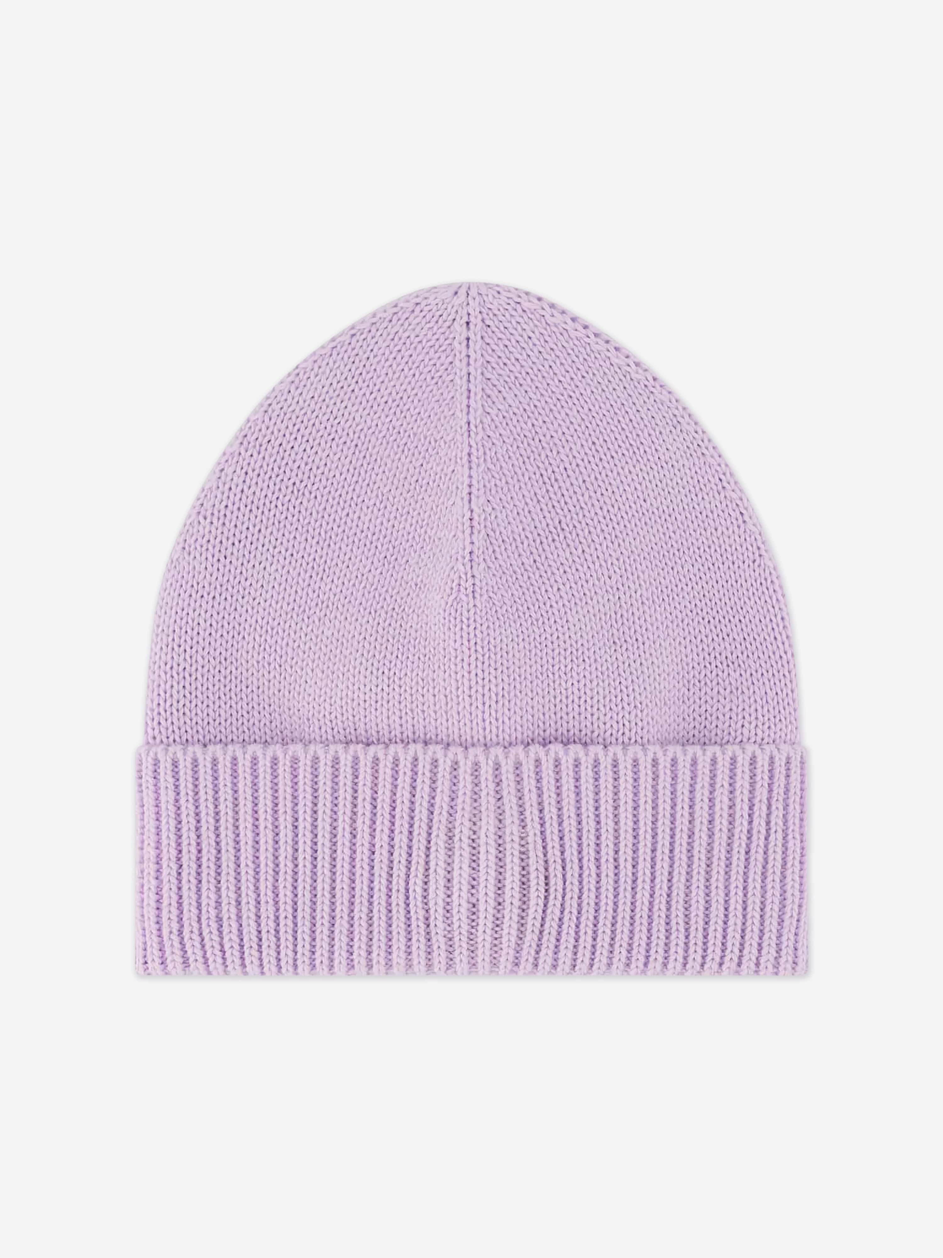 Moncler Enfant Baby Girls Logo Beanie Hat in Purple | Childsplay
