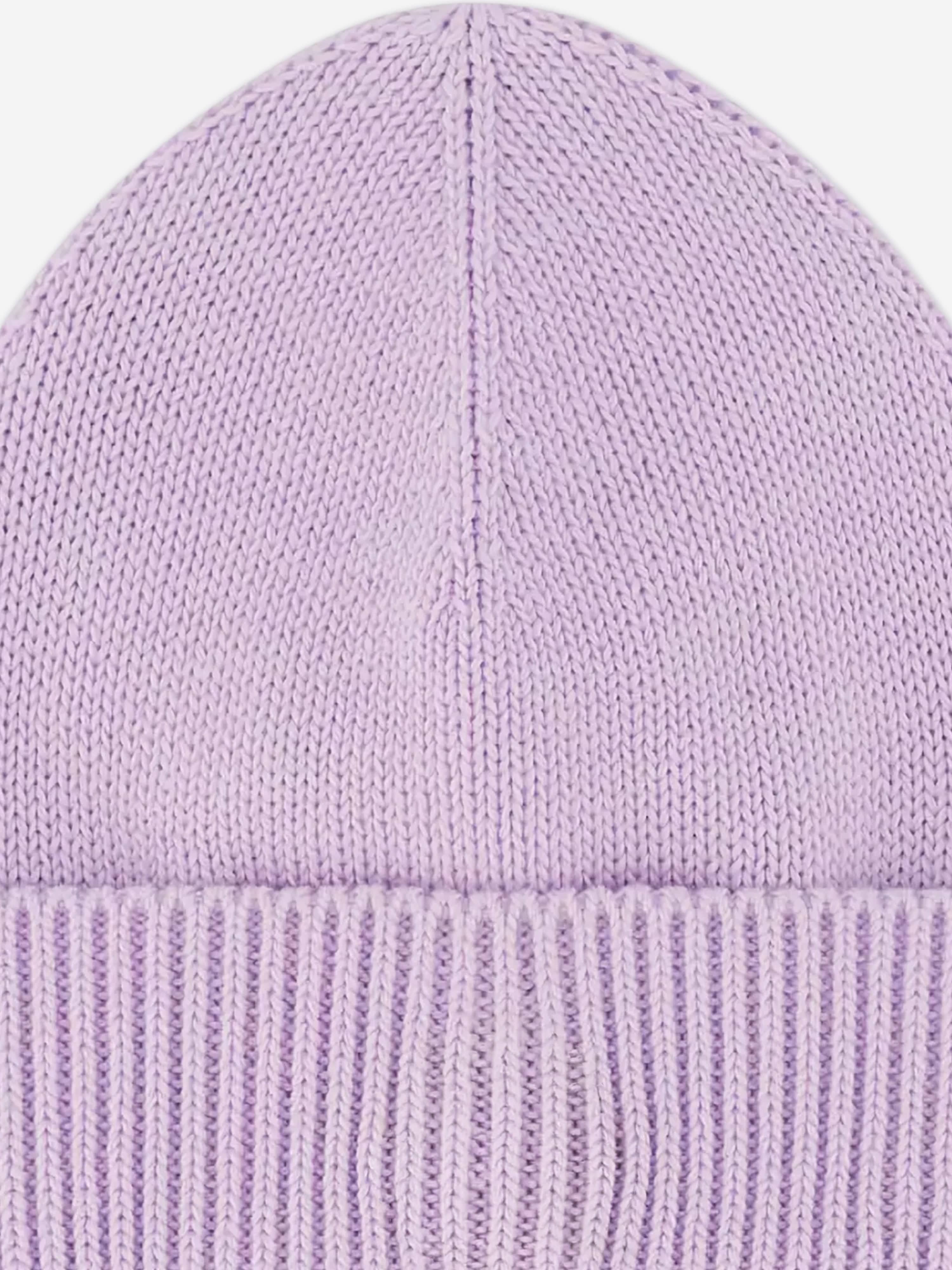 Moncler Enfant Baby Girls Logo Beanie Hat in Purple | Childsplay