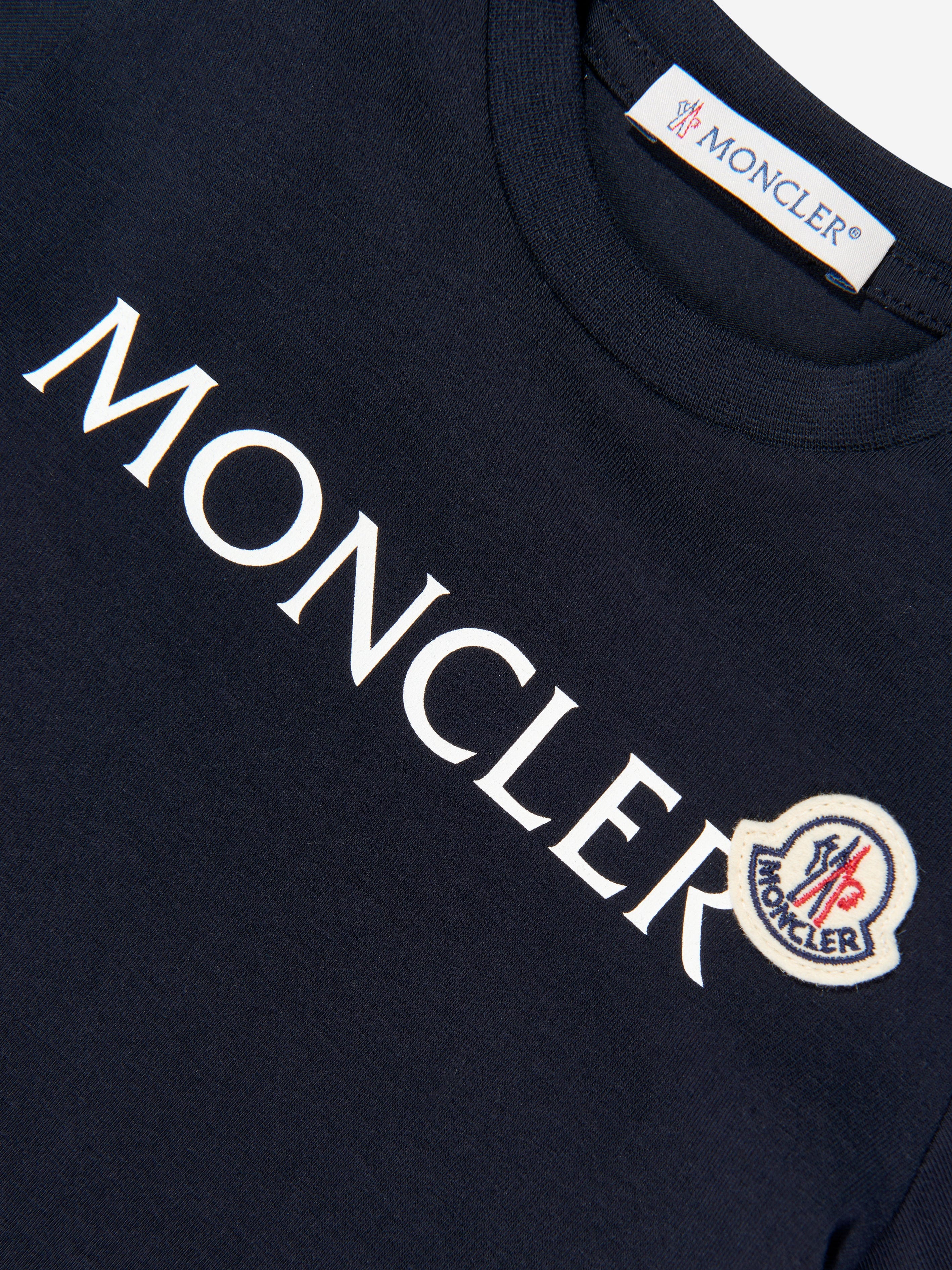 Moncler Enfant Baby Boys Logo T-Shirt in Navy | Childsplay Clothing