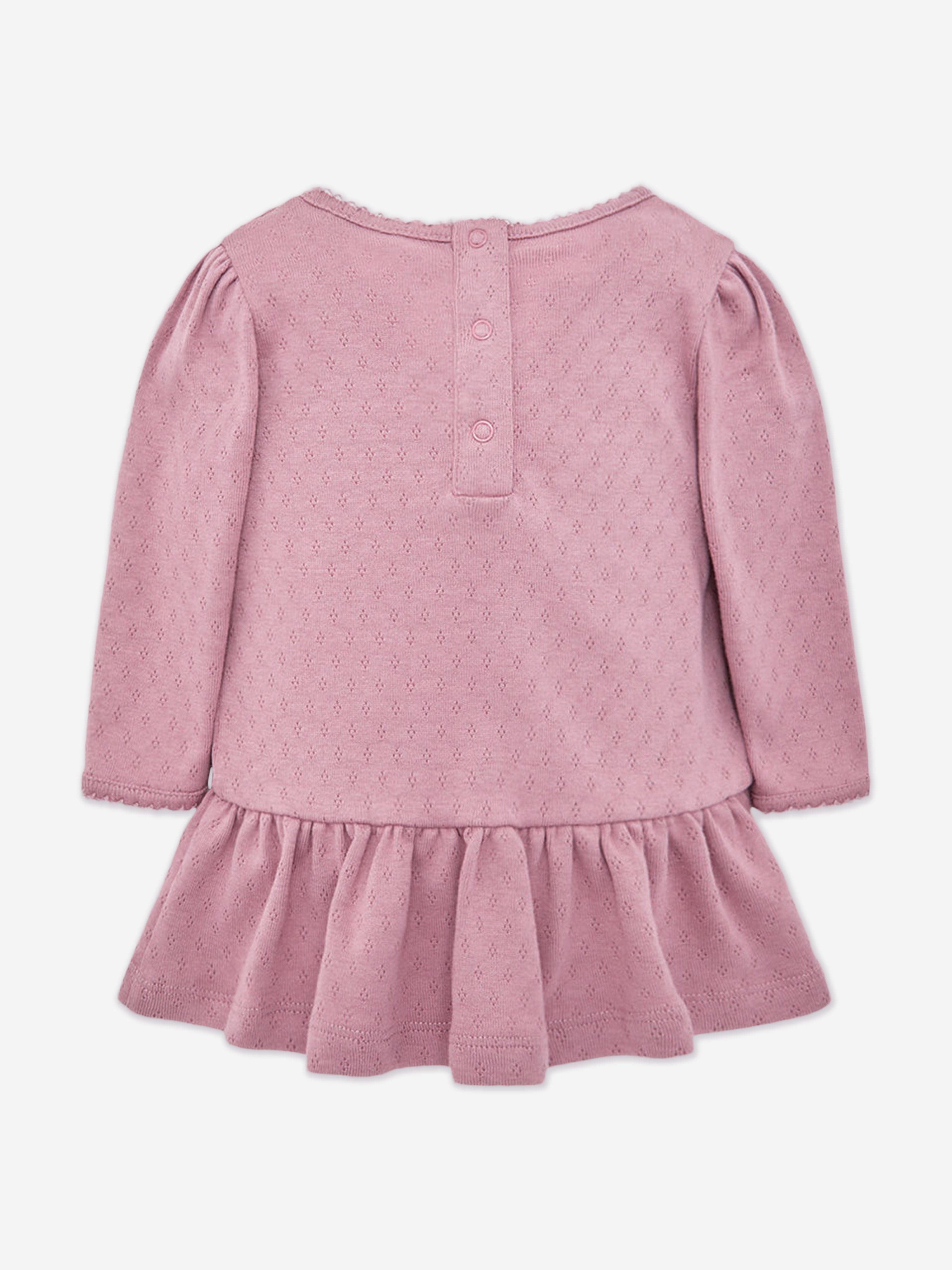 pink moncler dress Moncler Enfant Cotton Piquet Dress, Girls, Pink, Size: 9/12m