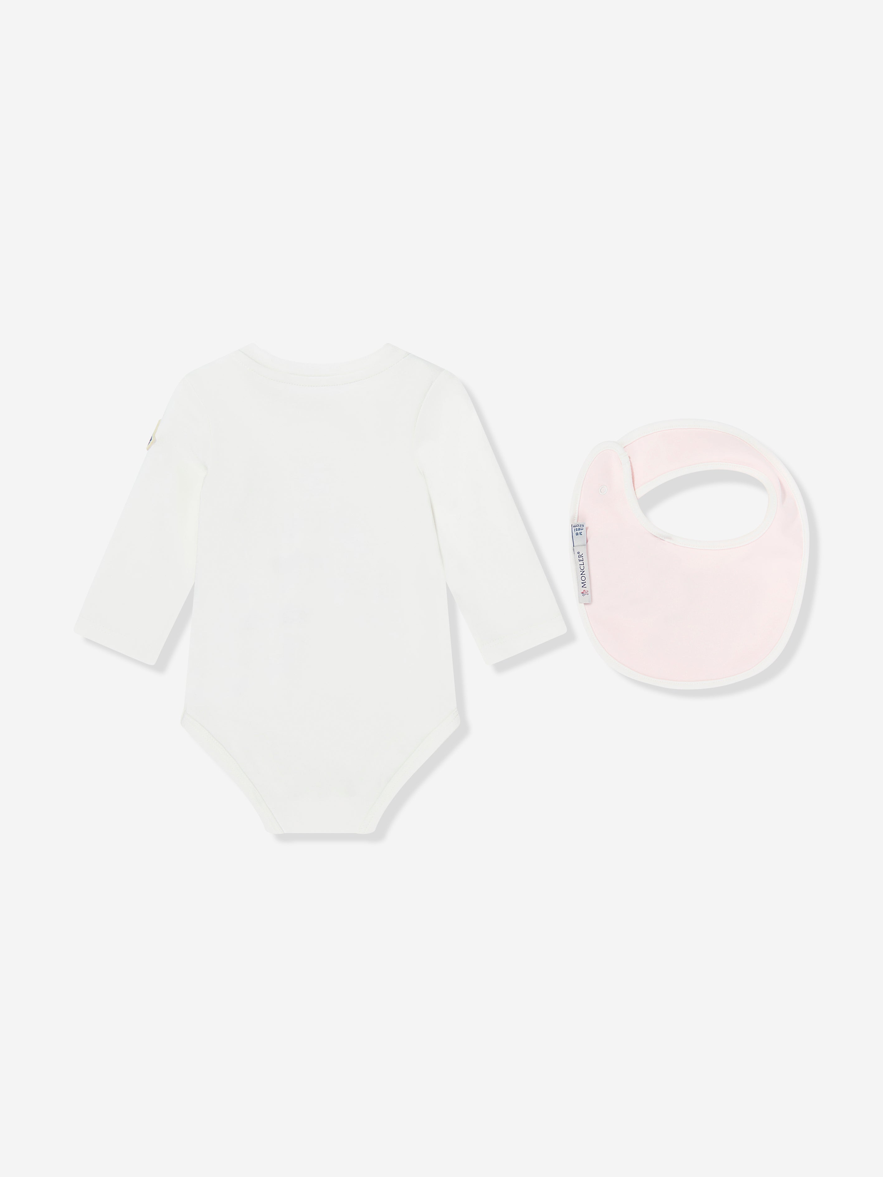 Moncler Enfant Baby Girls Teddy Bear Bodysuit and Bib Gift Set in