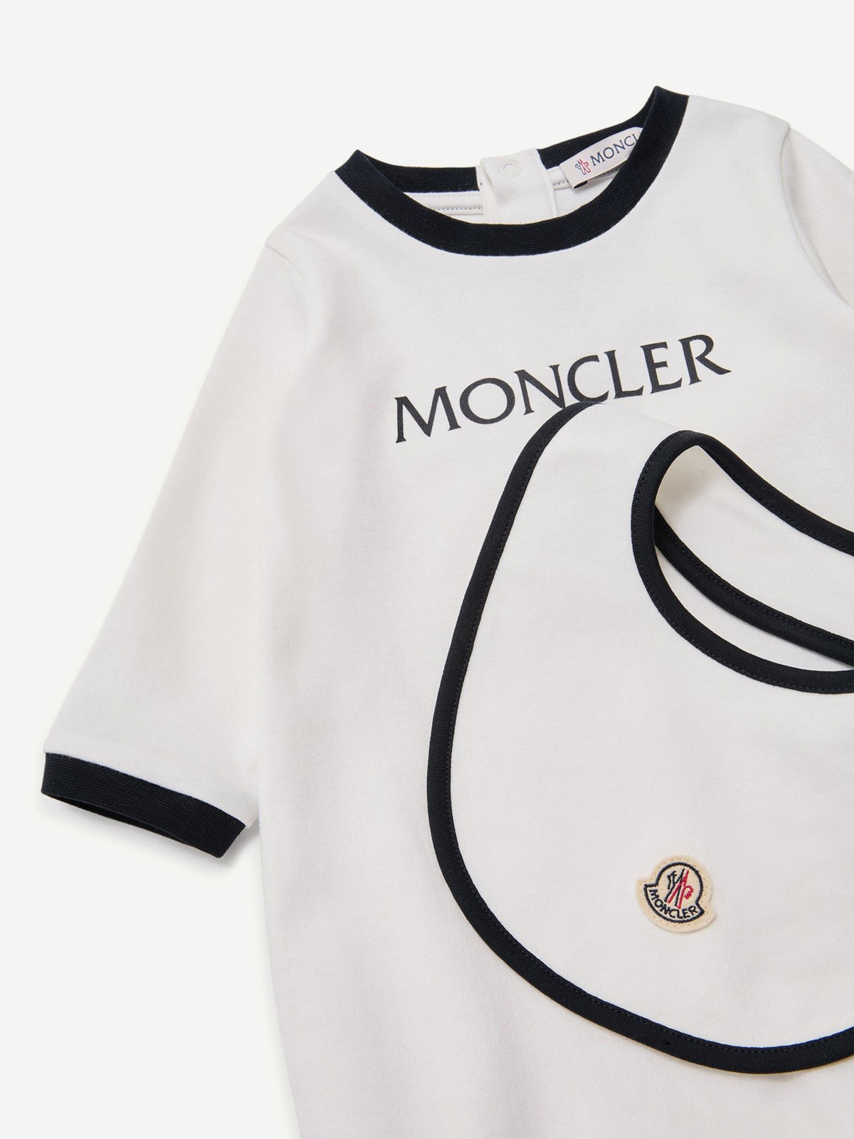 Moncler Enfant Baby 4 Piece Babygrow Gift Set in White 