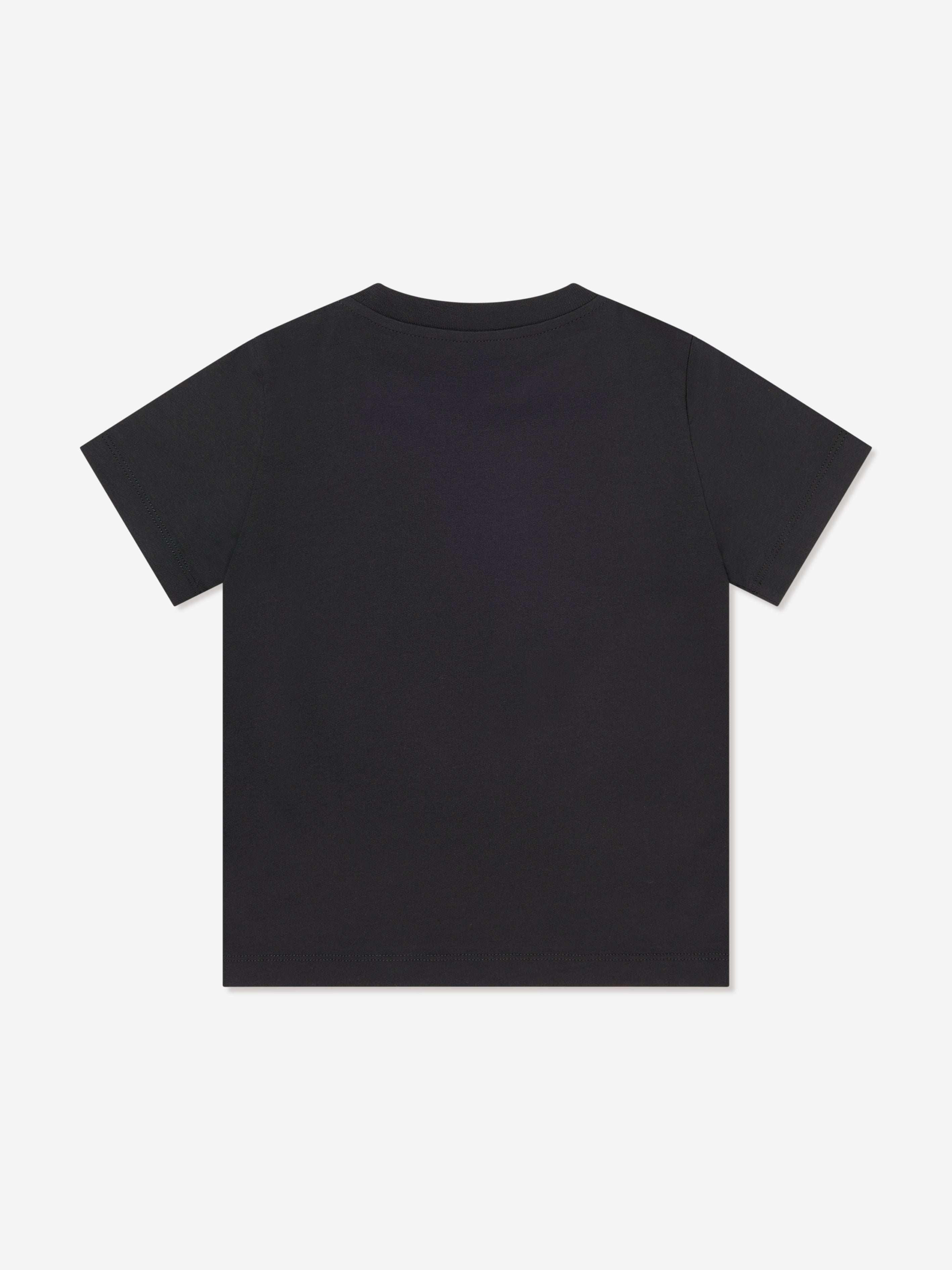 Moncler Enfant Boys Cotton Logo T-Shirt in Black | Childsplay Clothing