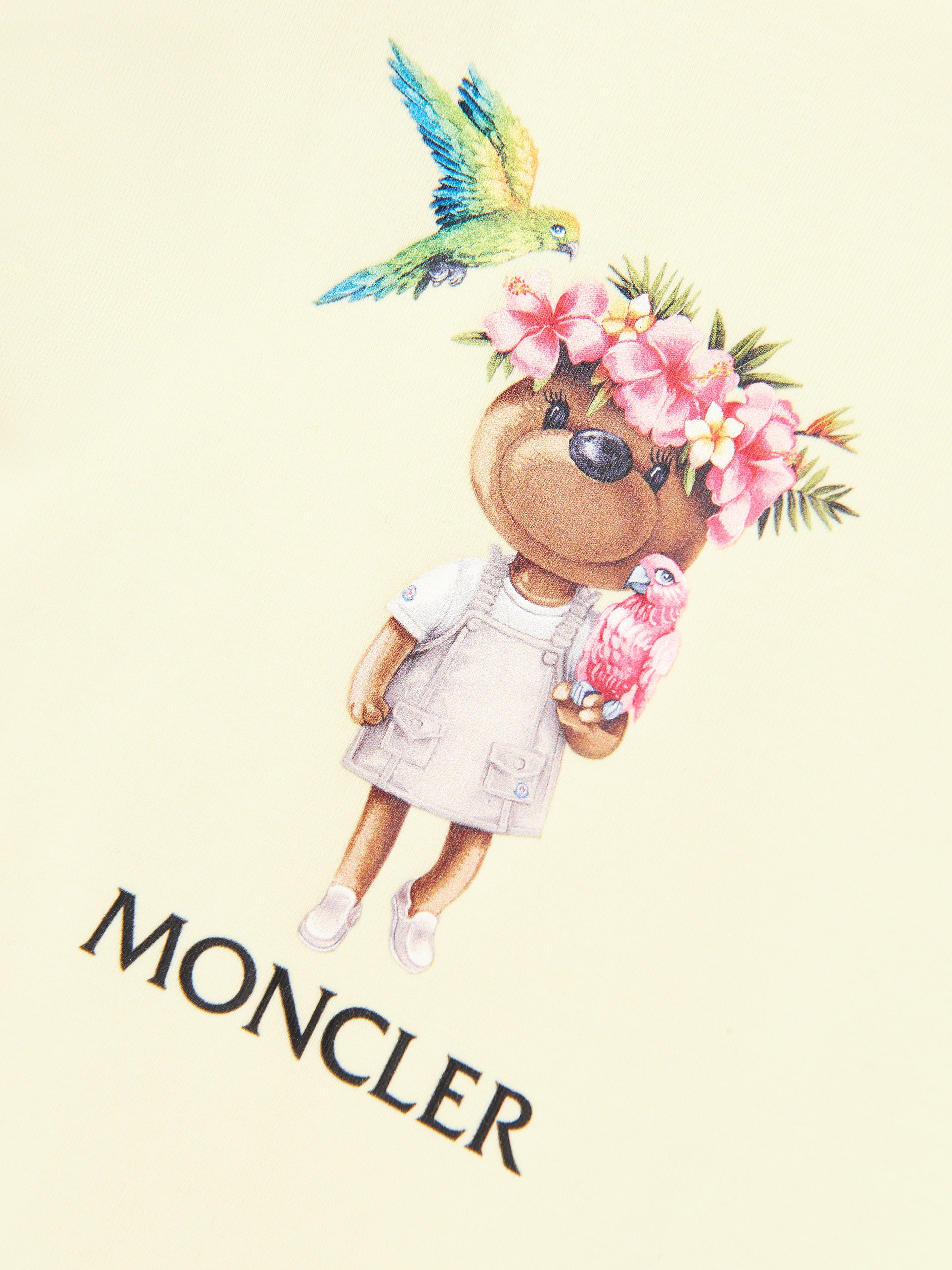 【monち】 Moncler Enfant Baby Girls Graphic Print T-Shirt in Yellow