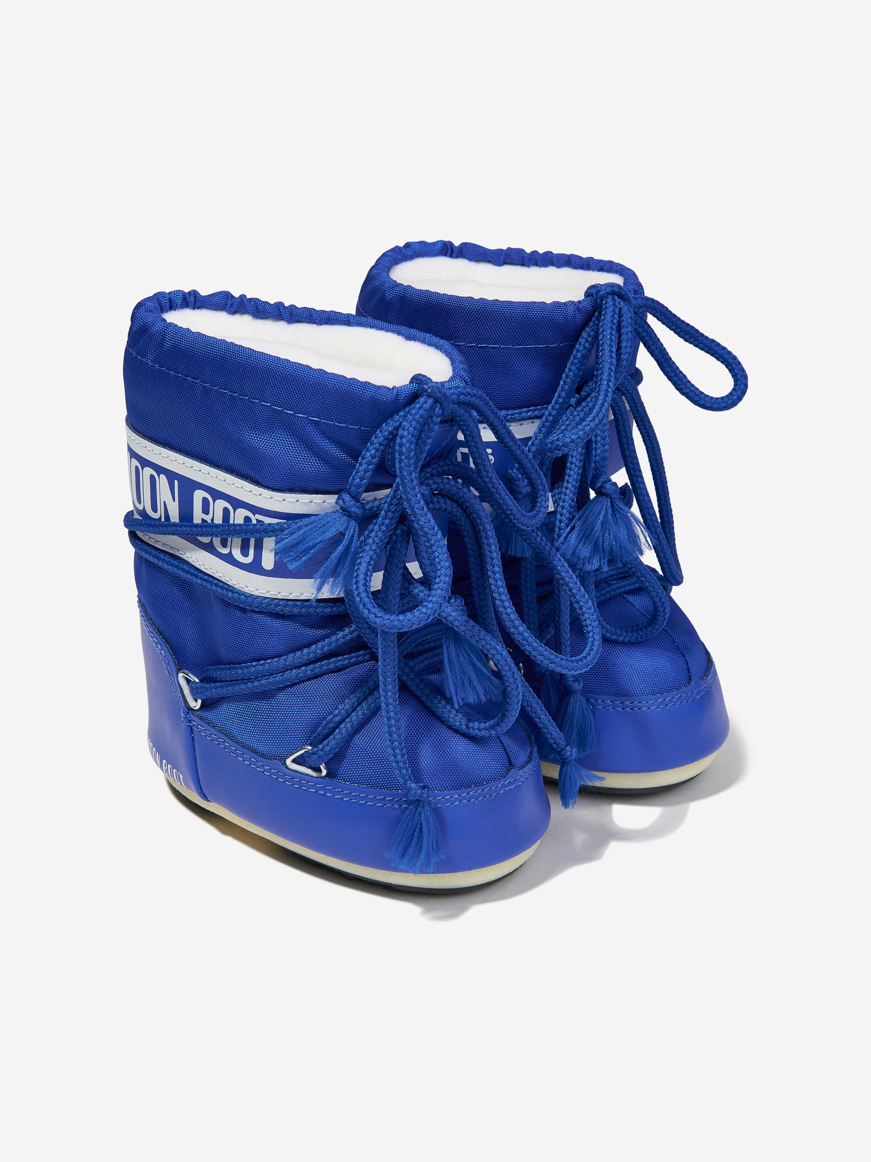 Moon Boot Moon Boot Baby Icon Mini Nylon Snow Boots in Blue