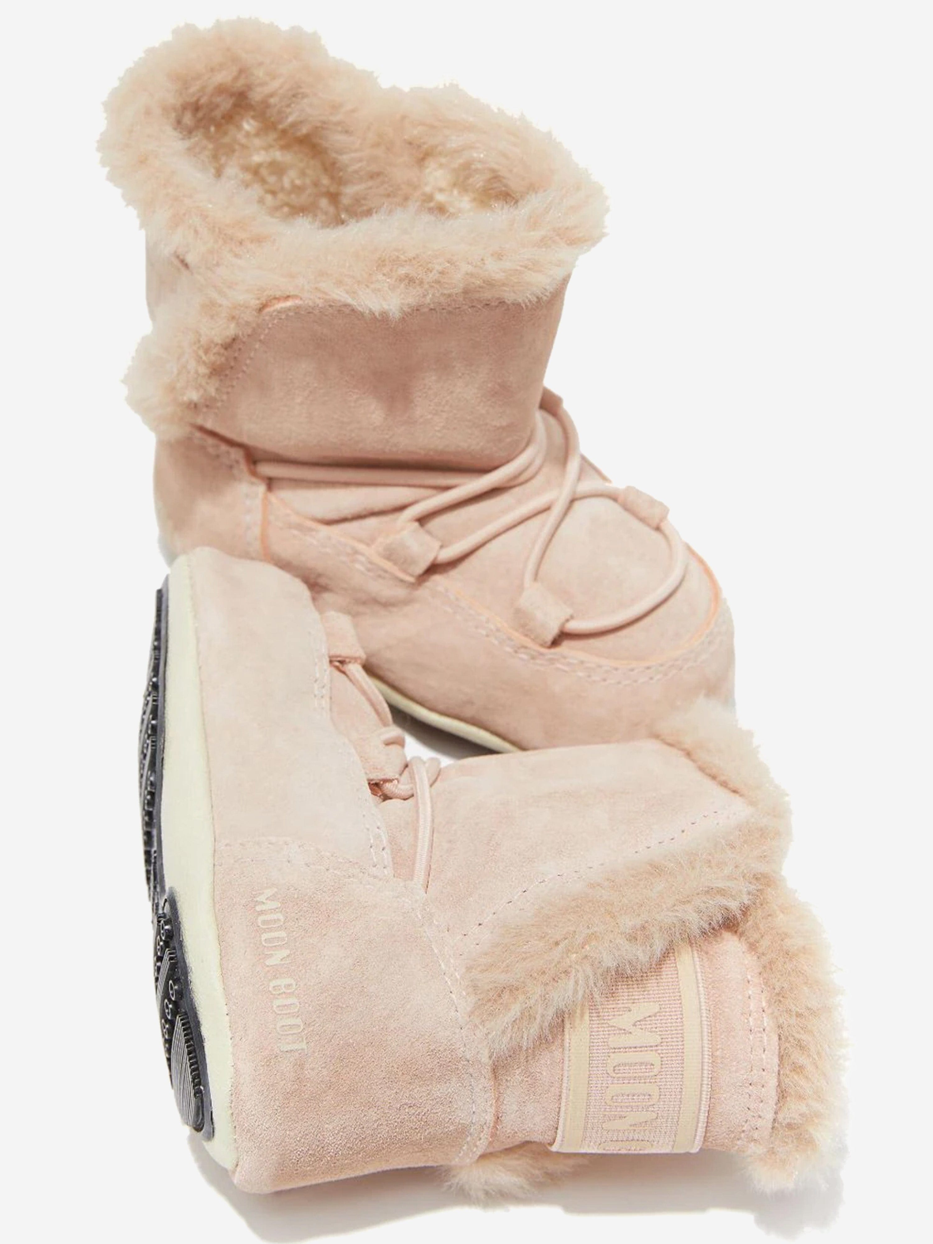 Moon Boot Baby Girls Suede Crib Boots in Pink | Childsplay Clothing