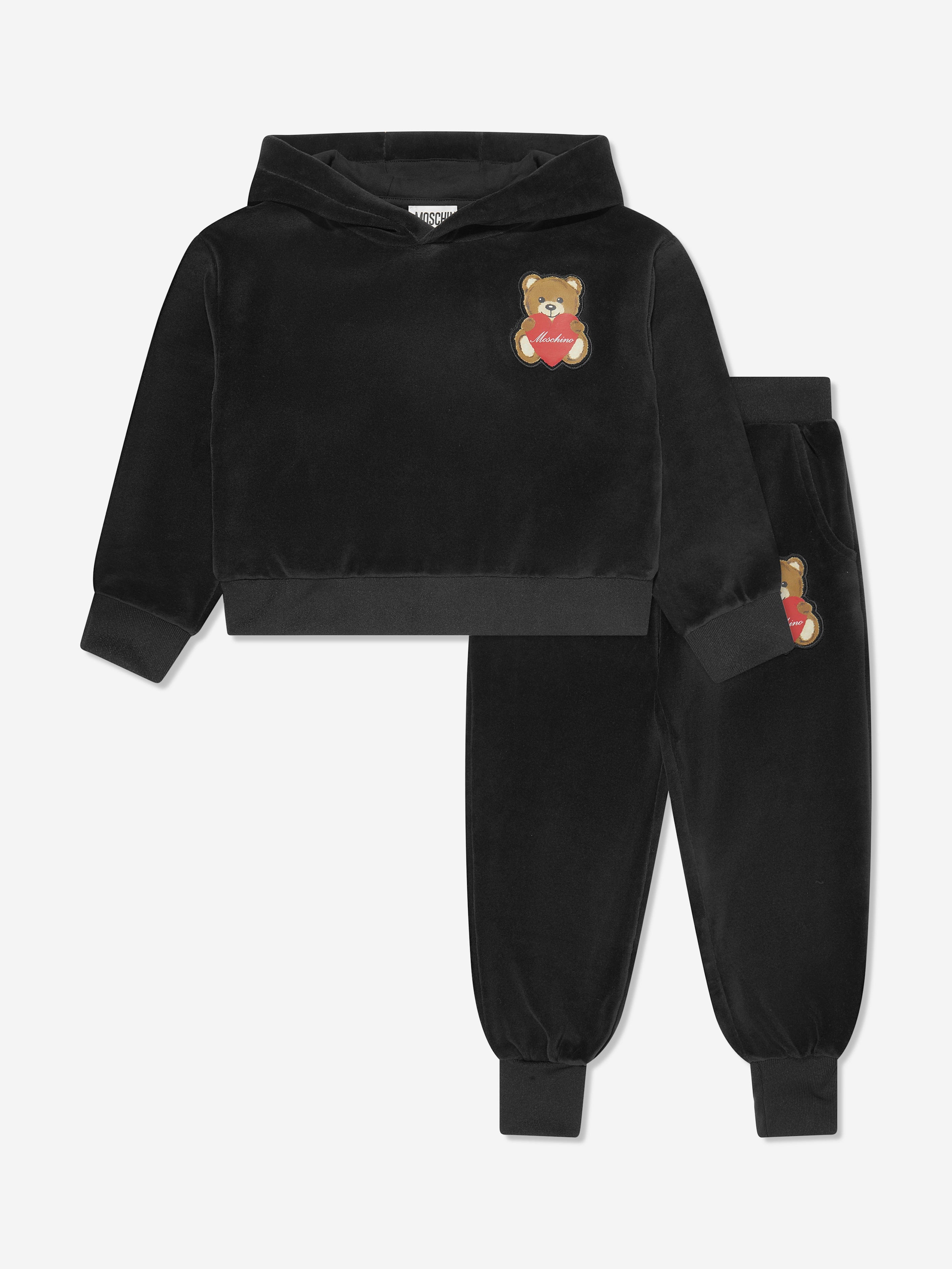 Girls Teddy Bear Tracksuit in Black Childsplay Clothing