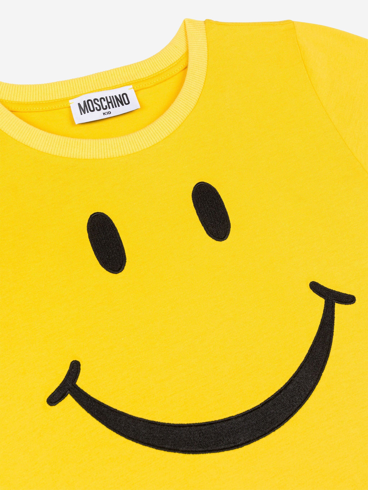 Moschino Kids Smiley Face T-Shirt in Yellow | Childsplay Clothing