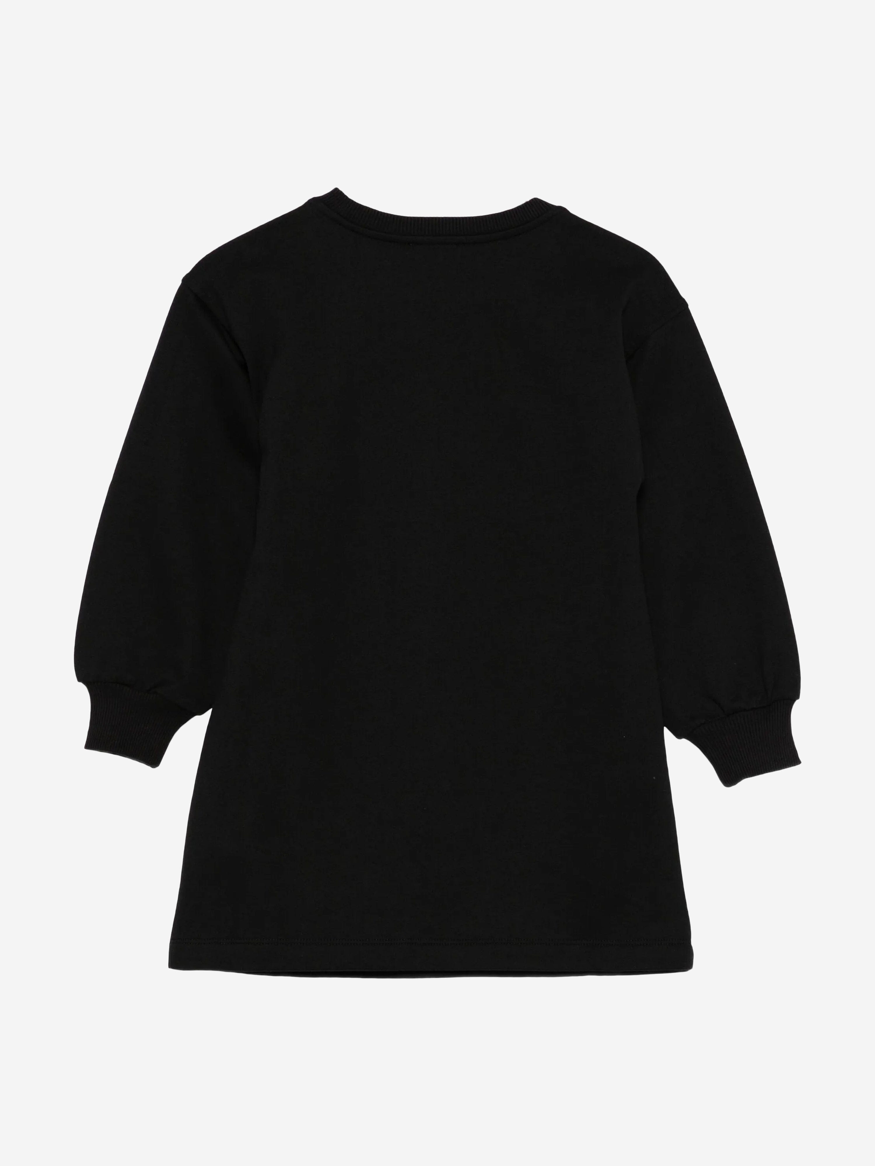 Moschino Girls Teddy Logo Sweater Dress in Black