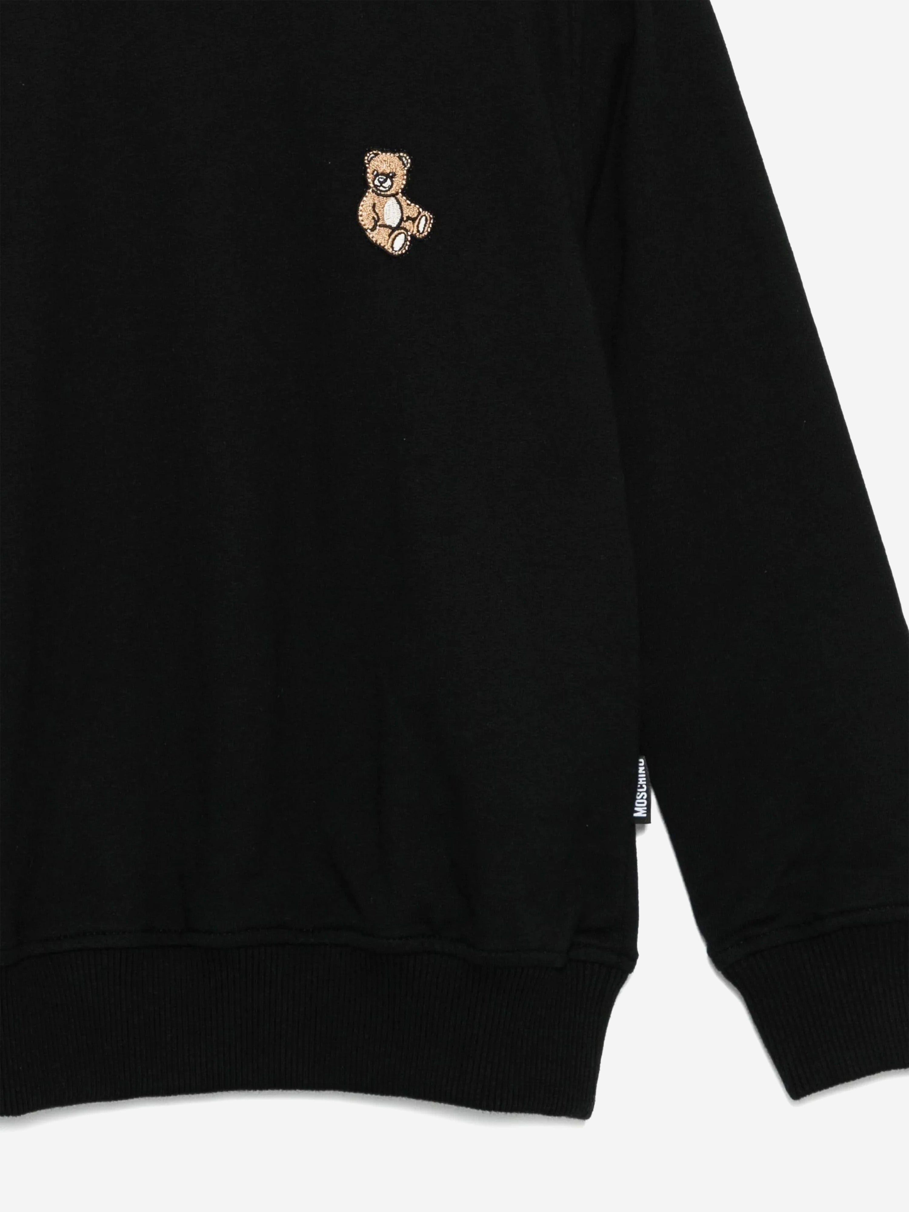 Sweat-shirt en coton biologique Moschino Teddy Bear - Noir