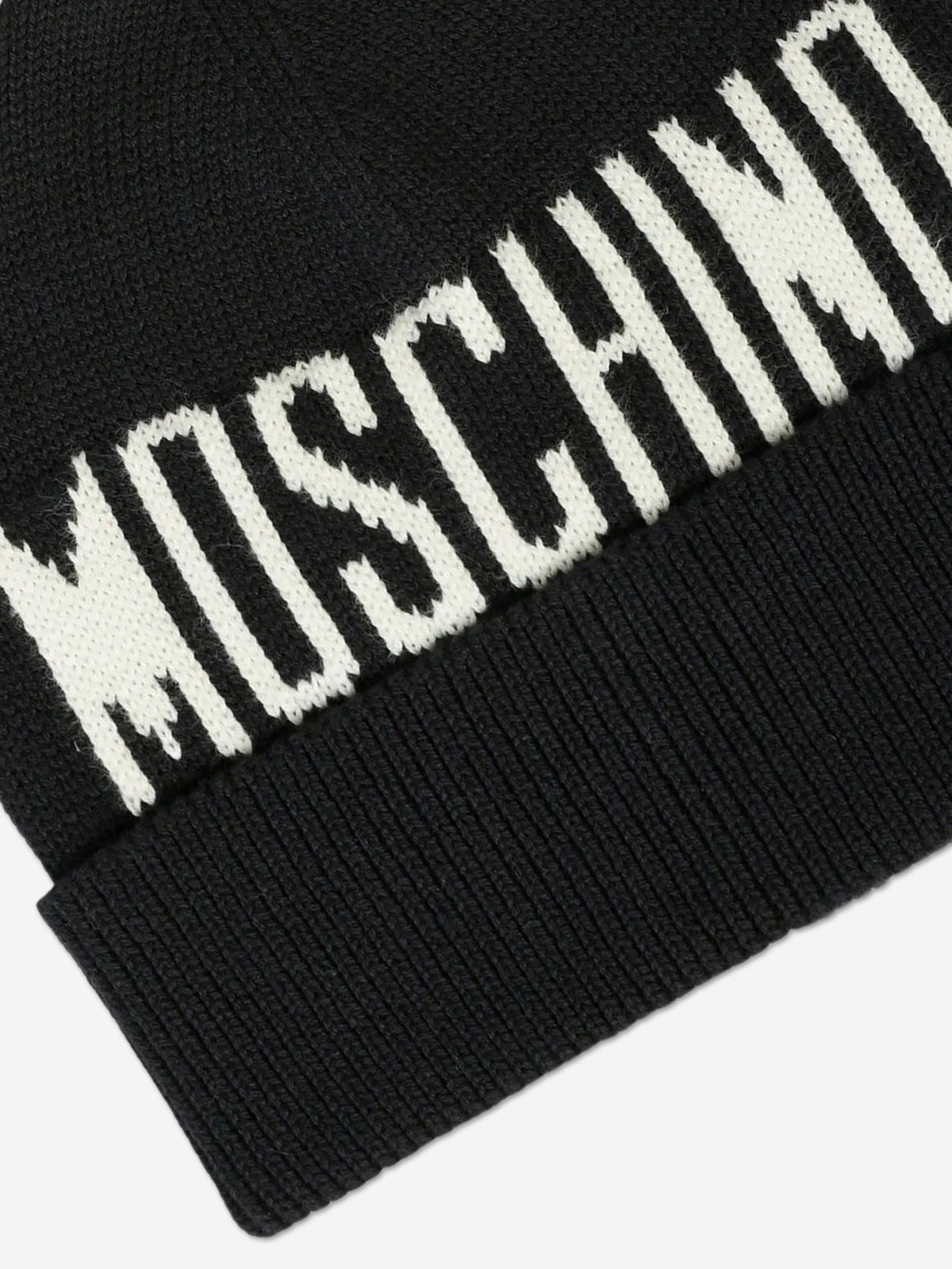 Moschino Black & Camel Logo Cuff Ribbed Beanie MOSCHINO CAPPELLO UNISEX - Beanie - marrone/brown - Zalando  main image 4