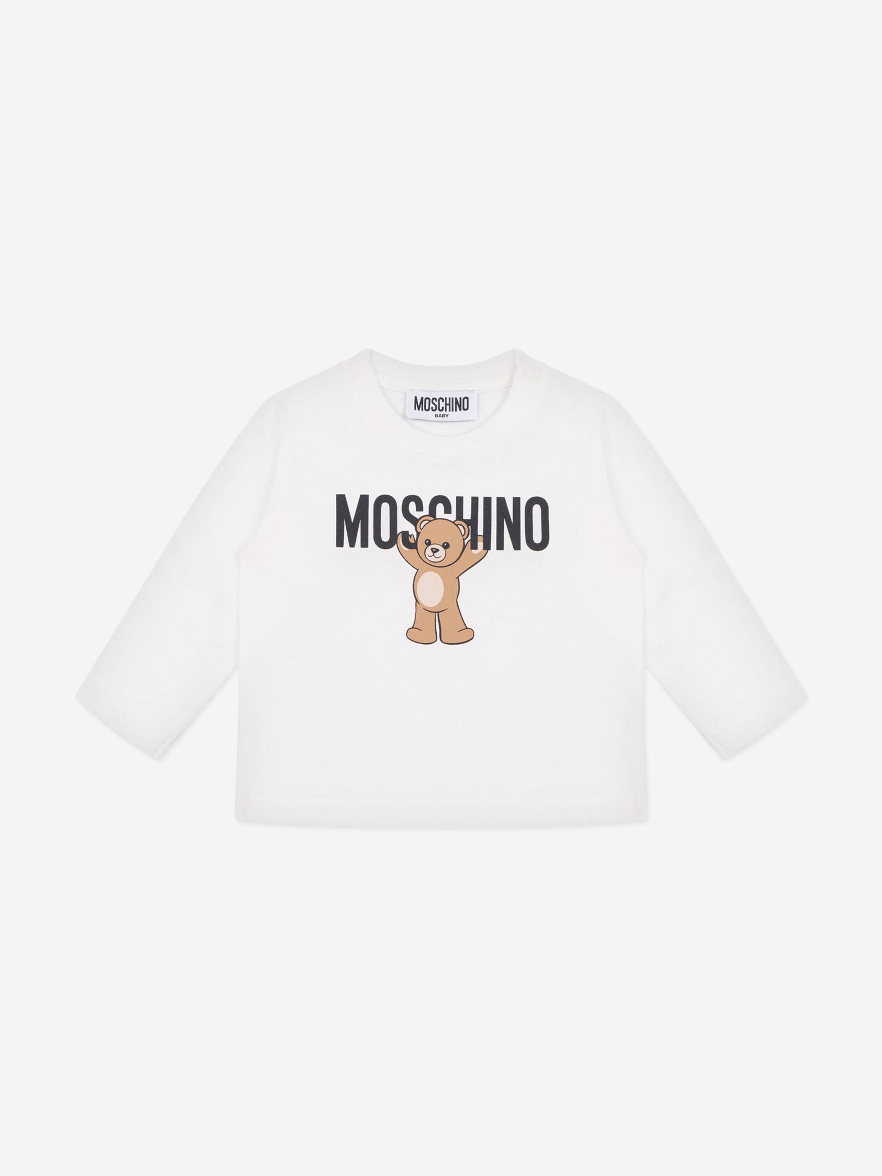 Baby Long Sleeve Teddy T-Shirt in Ivory
