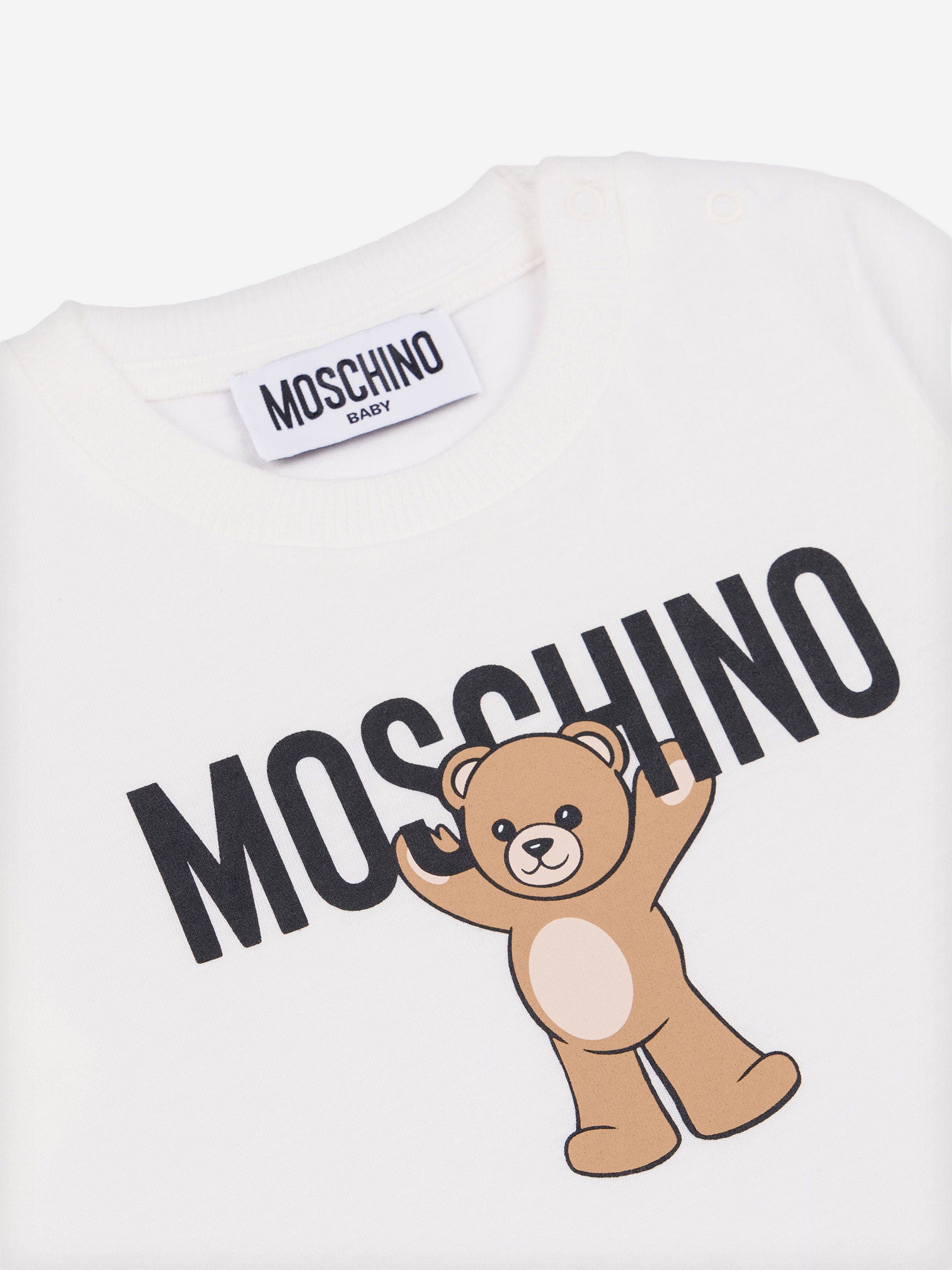 Baby Long Sleeve Teddy T-Shirt in Ivory