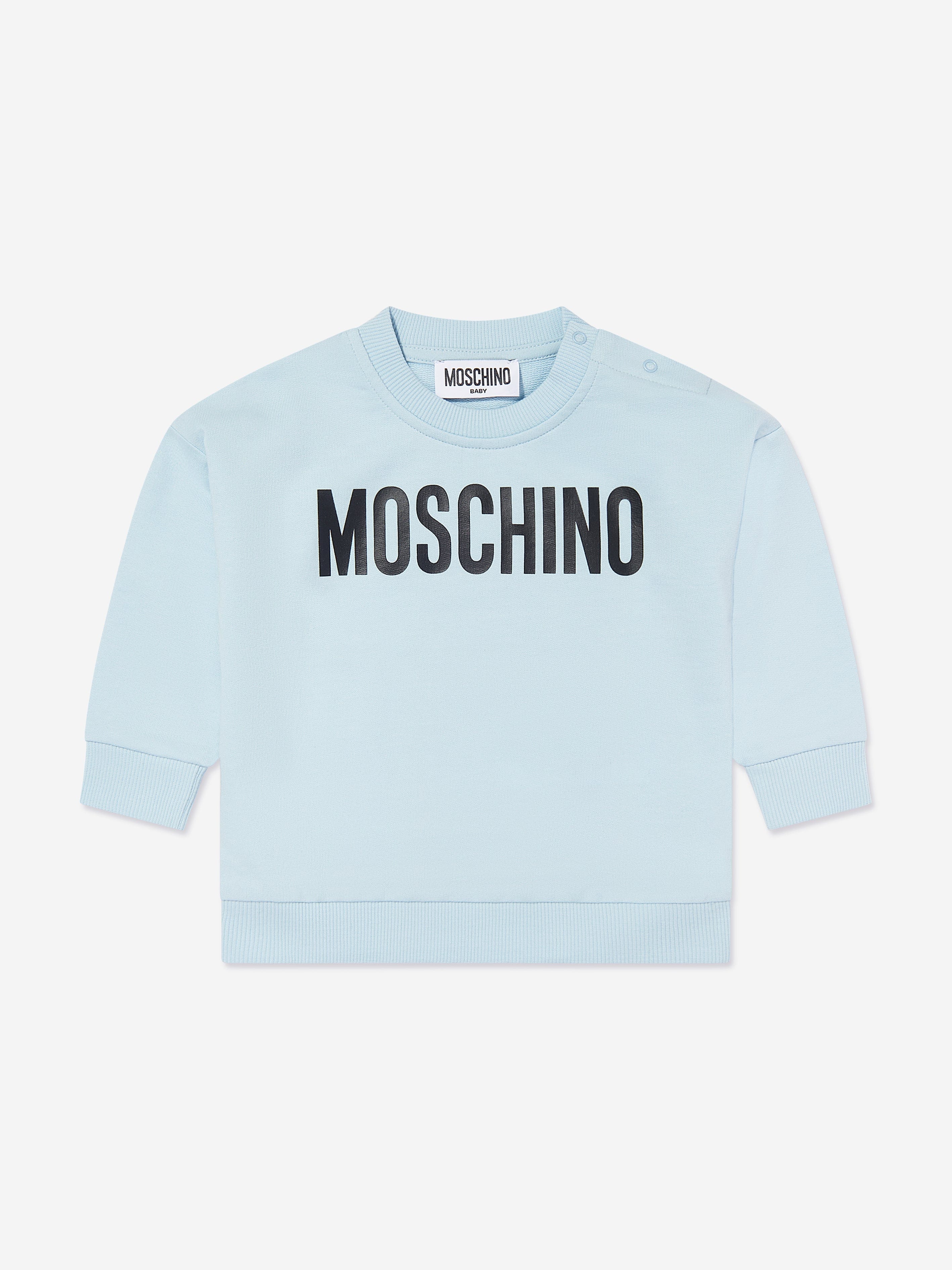 Moschino Kids Baby Logo Sweatshirt in Blue Childsplay Clothing
