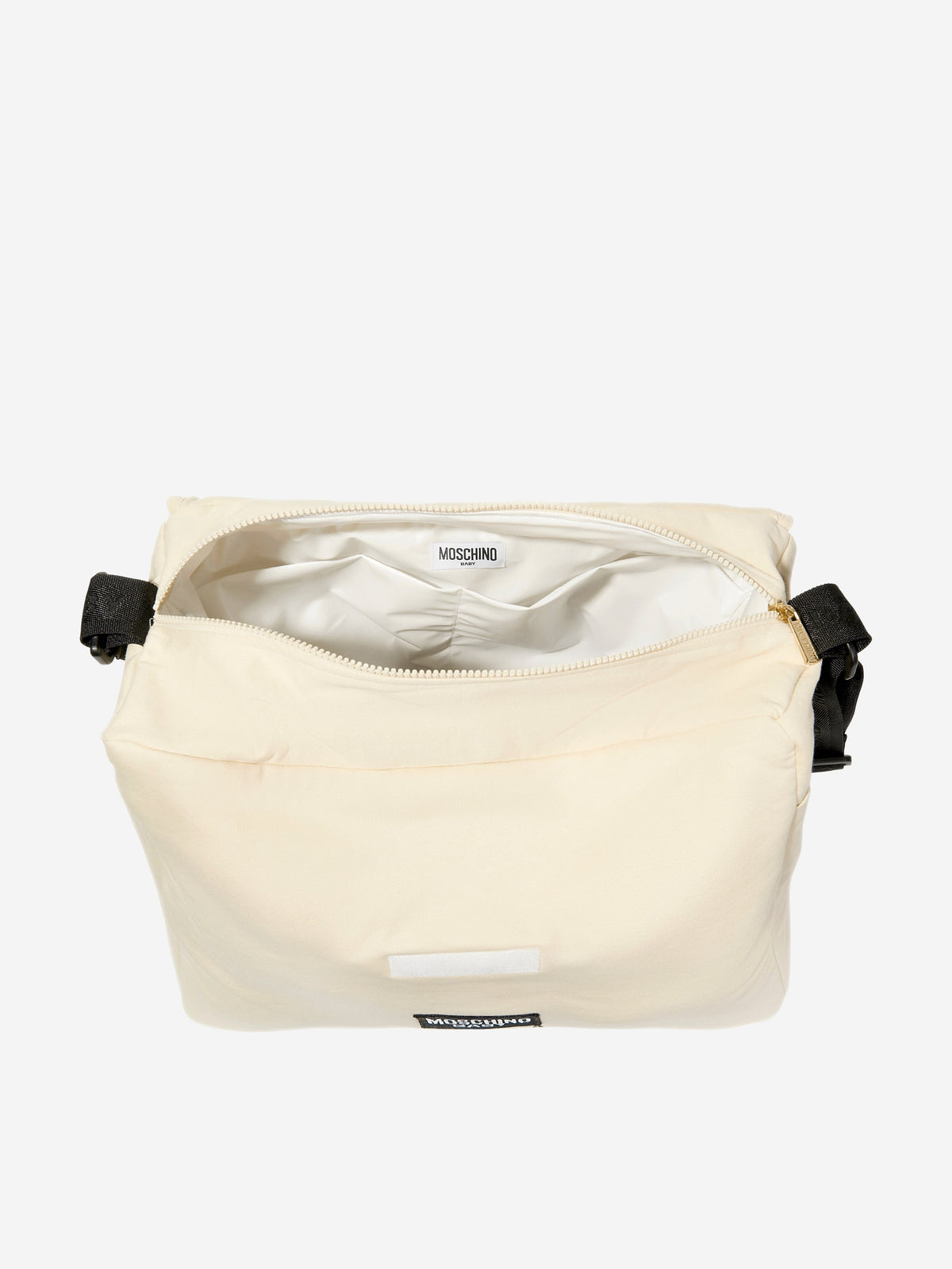 Moschino Baby Teddy Bear Logo Changing Bag in Beige (39cm 