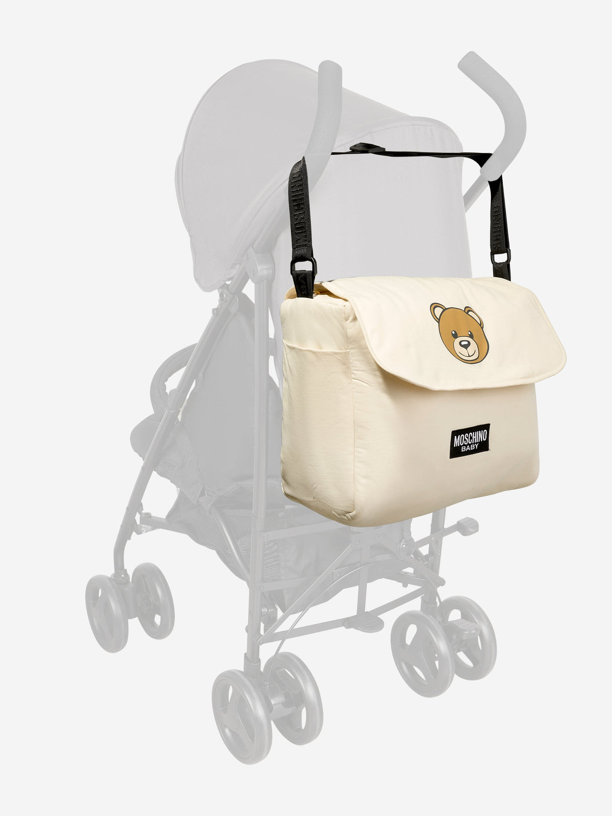 Moschino Baby Teddy Bear Logo Changing Bag in Beige (39cm  display picture 1