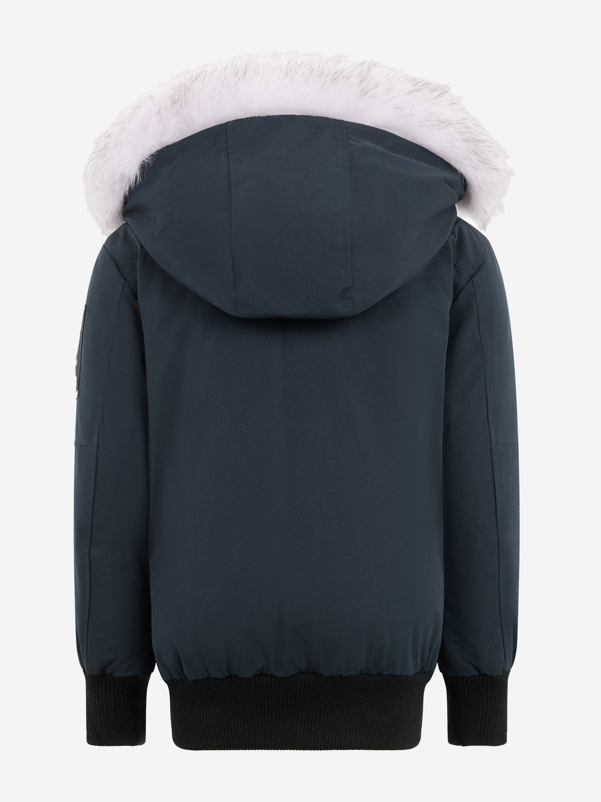 Moose Knuckles Kids Down Padded Bomber Jacket in Navy | Childsplay 