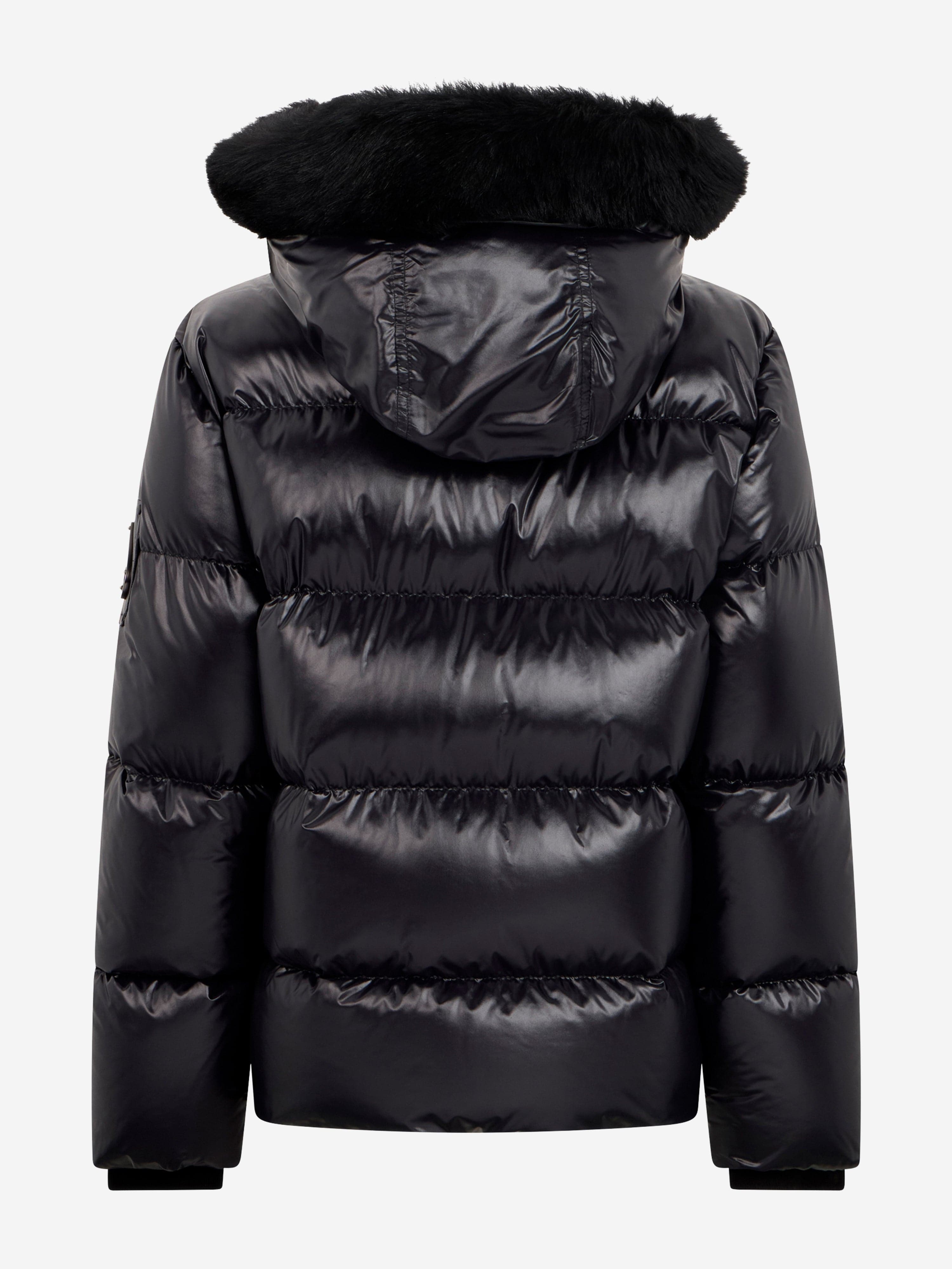 Moose Knuckles Kids Kings Down Padded Puffer Jacket in Black