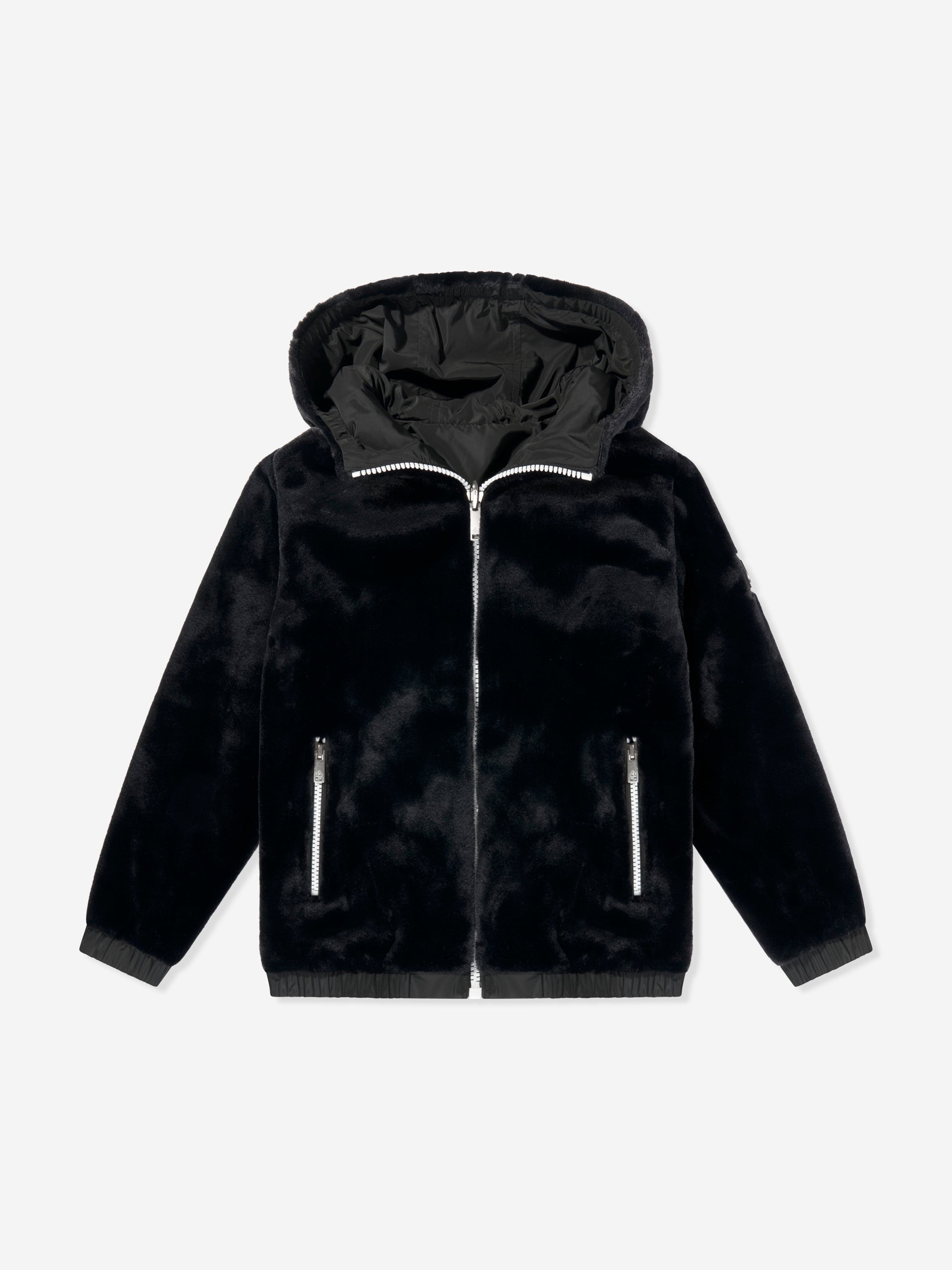 ジャケット・アウター moose knuckles Moose Knuckles Kids Simcoe Reversible Bunny Jacket in Black