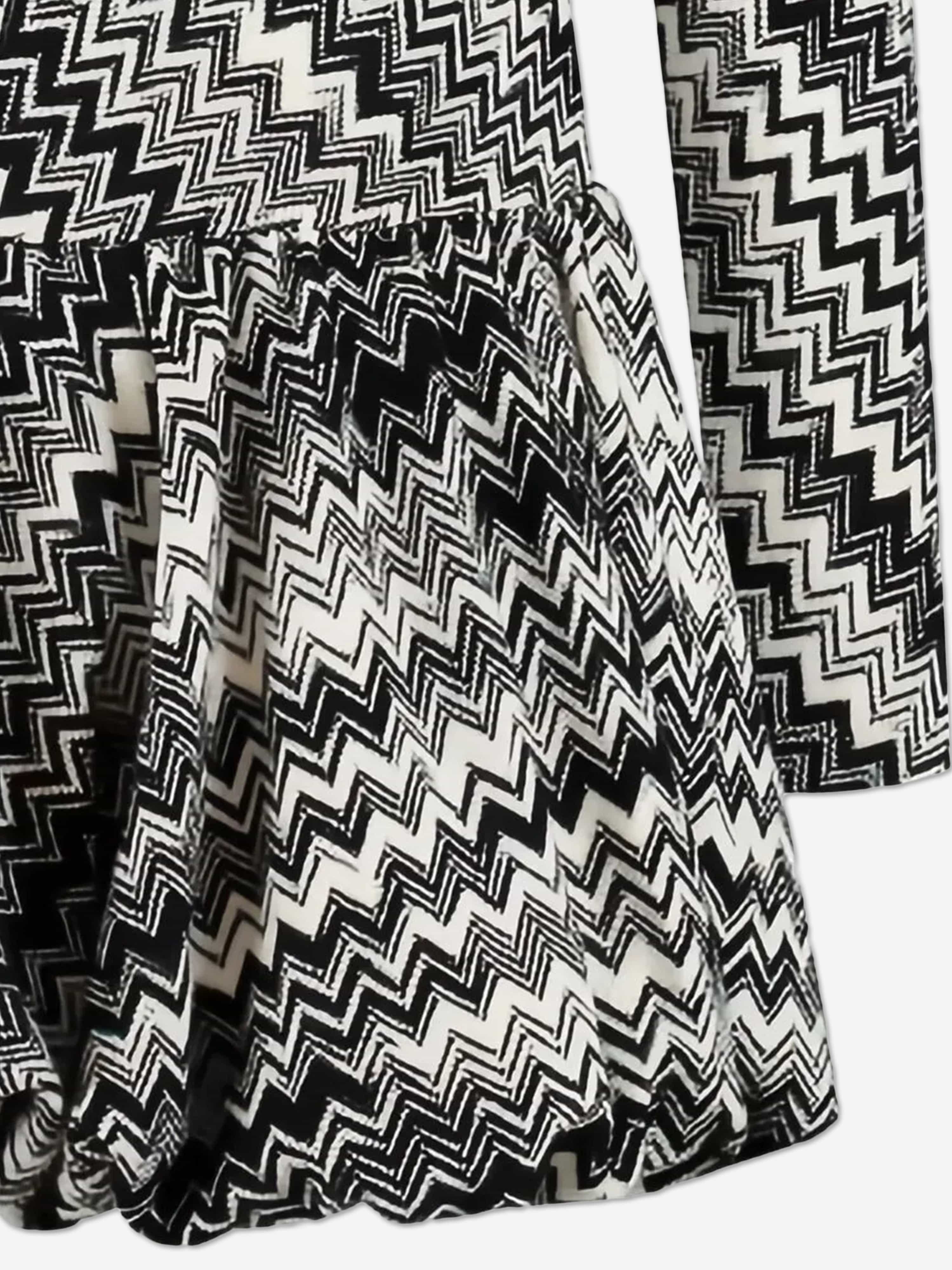 Missoni Girls Zigzag Jersey Dress in Black | Childsplay Clothing
