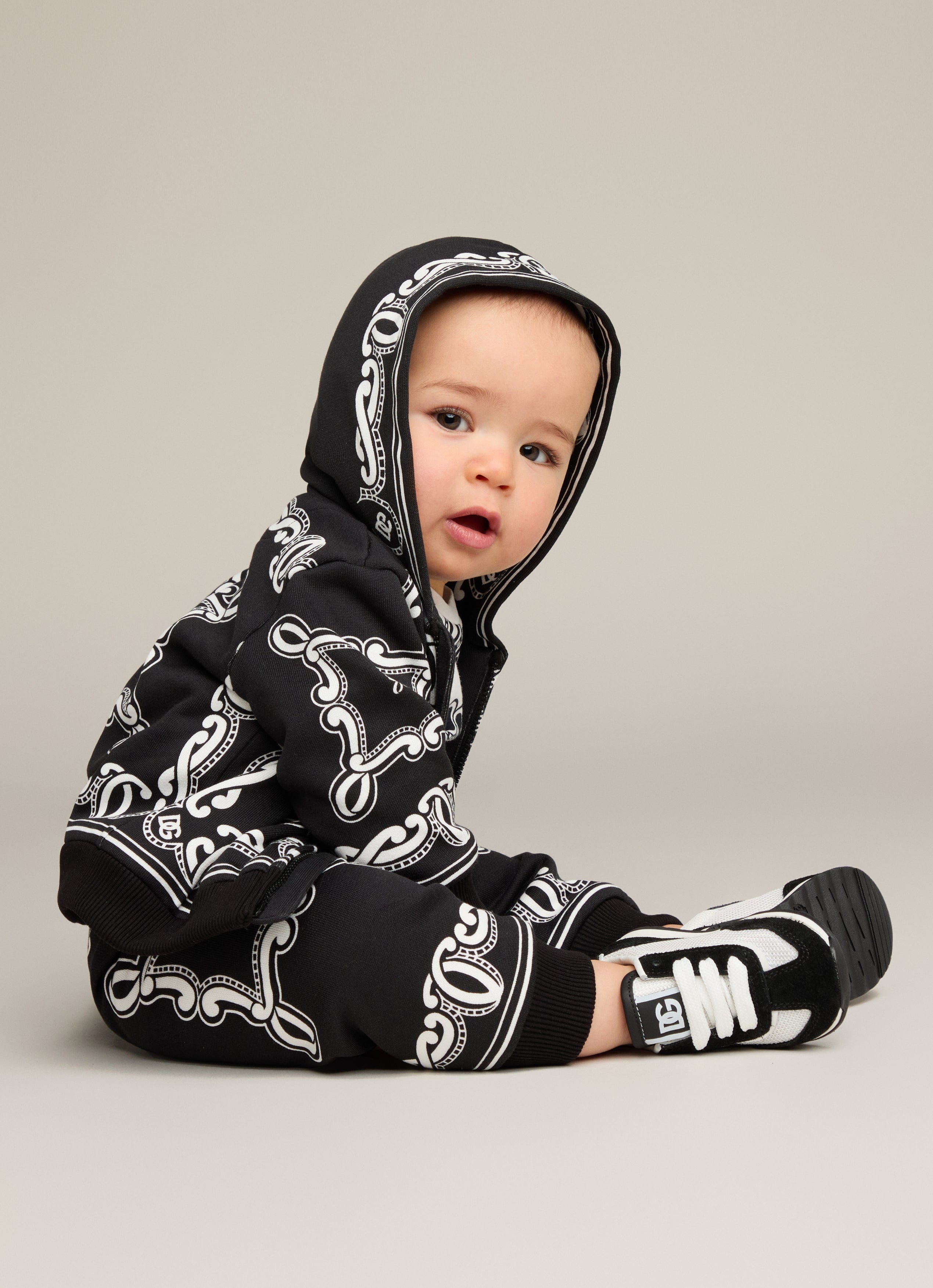Dolce & Gabbana Baby Boys Bandana Print Joggers in Black