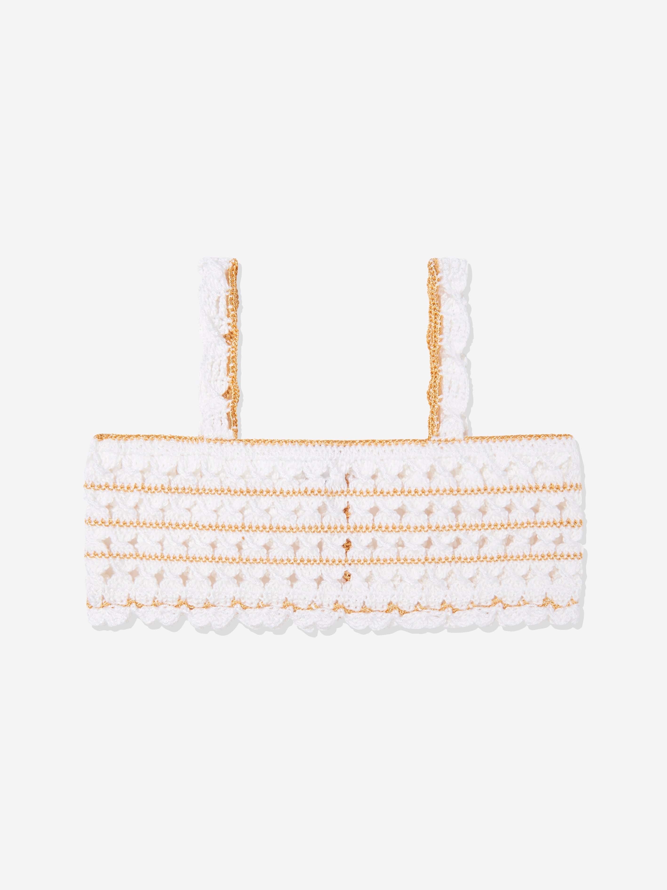 Nessi Byrd Girls Avira Crop Top in White