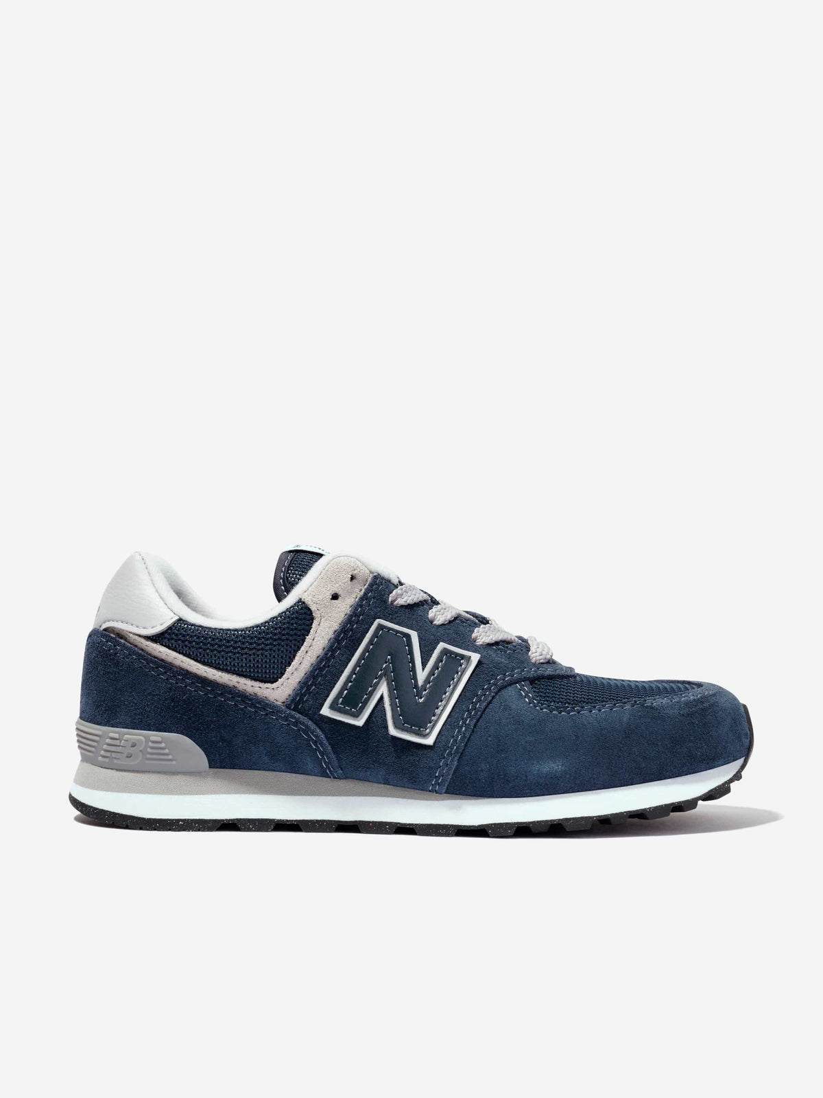 New Balance Kids 574 Lace Up Logo Trainers in Navy