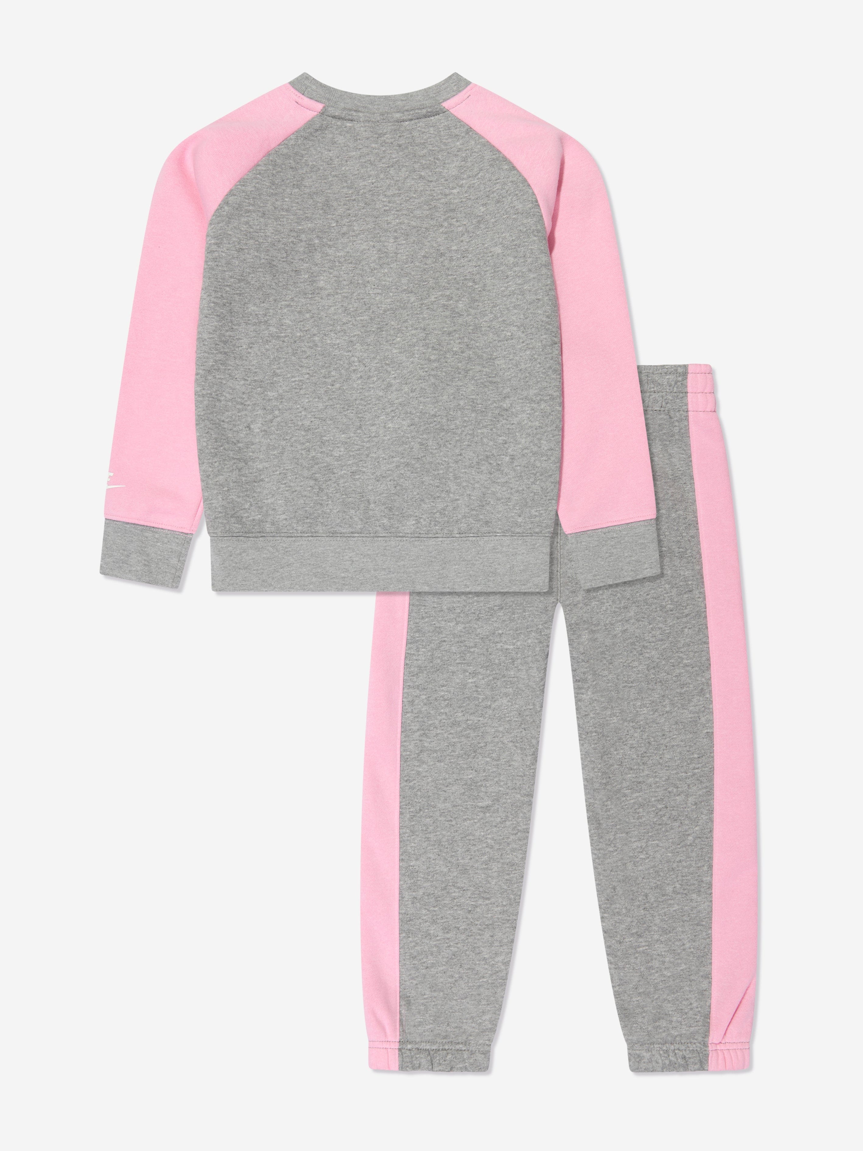 Nike Nike Girls Oversized Futura Crew Tracksuit in Grey