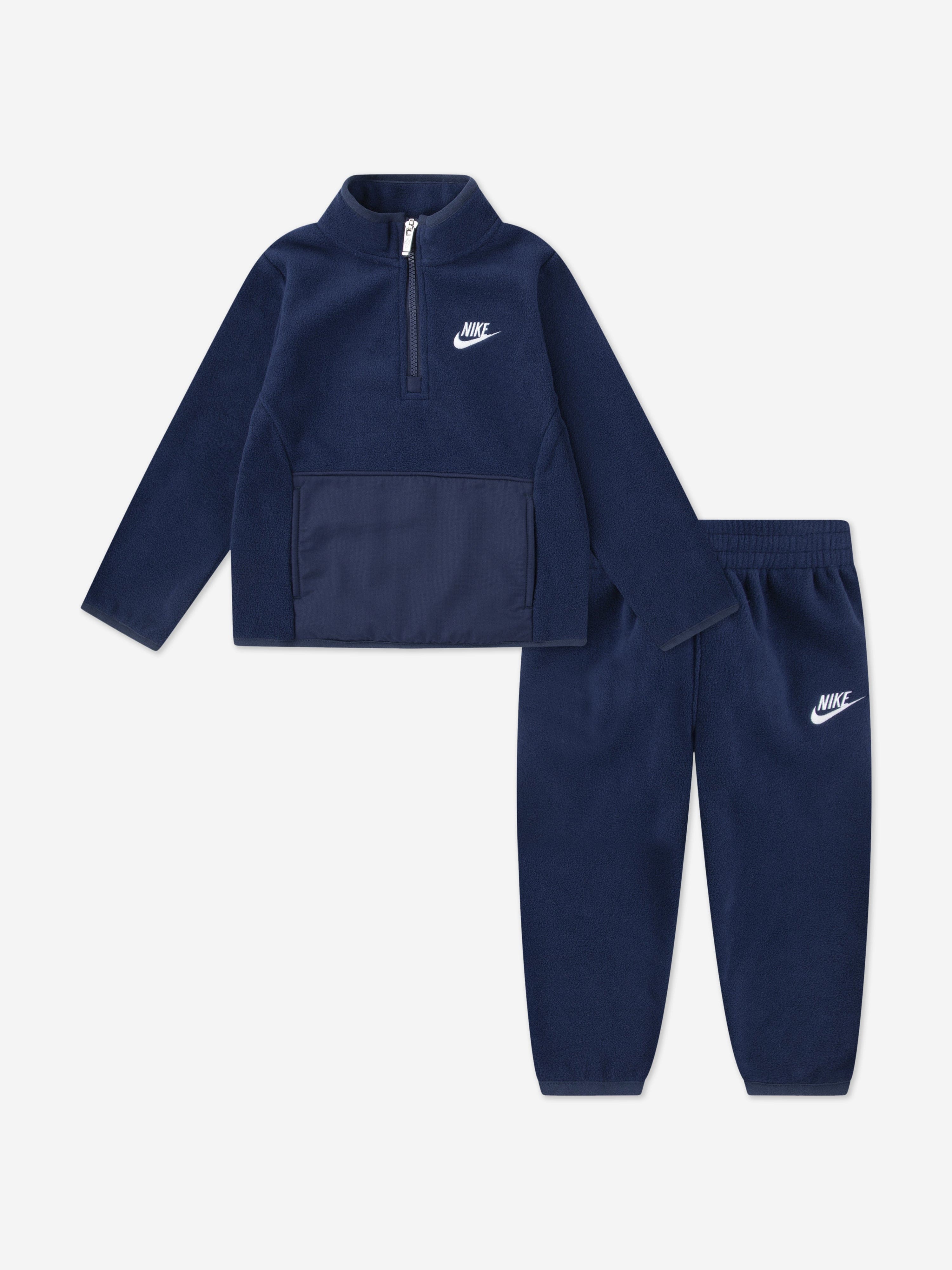 Nike Boys Lifestyle Essential 1/2 Zip Tracksuit in Navy