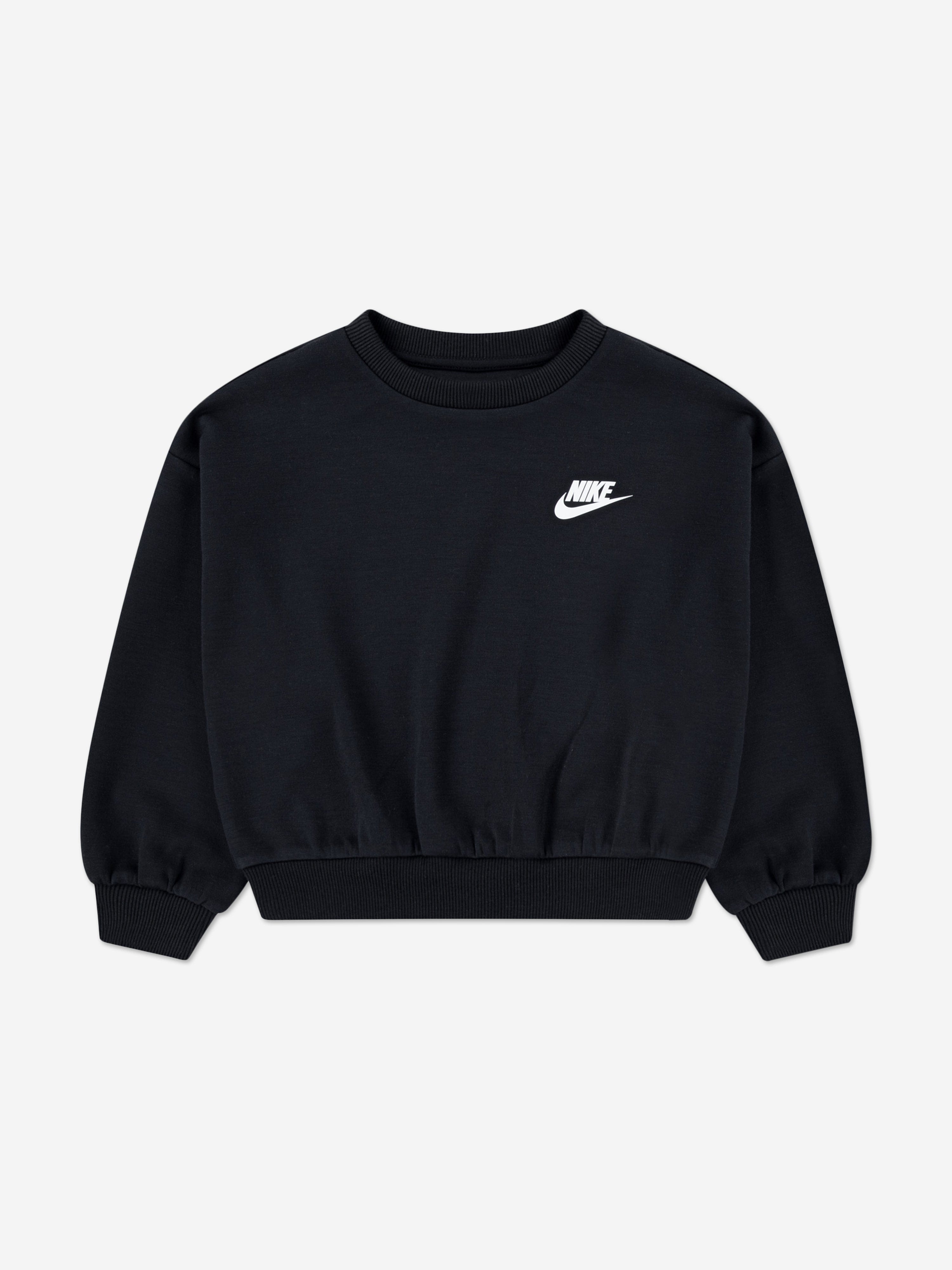 Nike Girls Crew Wide Leg Tracksuit in Black | Childsplay Clothing